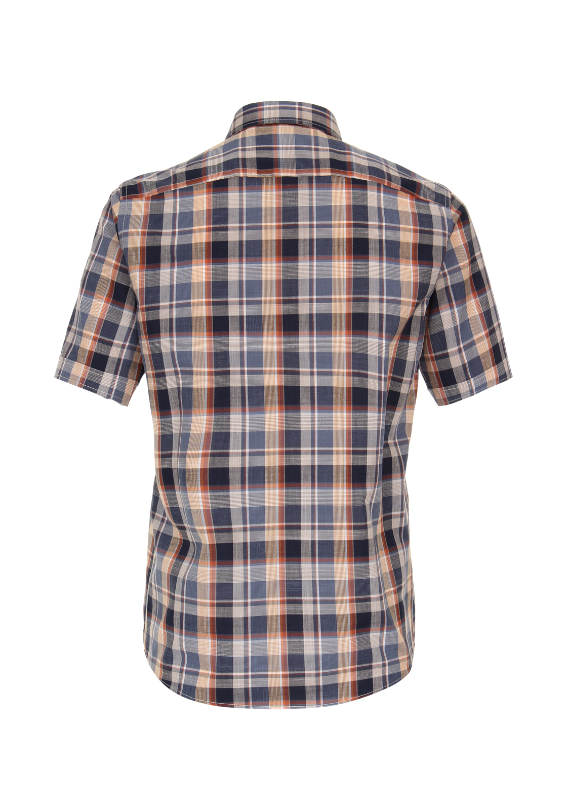 CASA MODA Sport casual fit overhemd, korte mouw, chambray, blauw geruit - 944199300-100 CASA MODA Sport casual fit overhemd, korte mouw, chambray, blauw geruit - 944199300-100