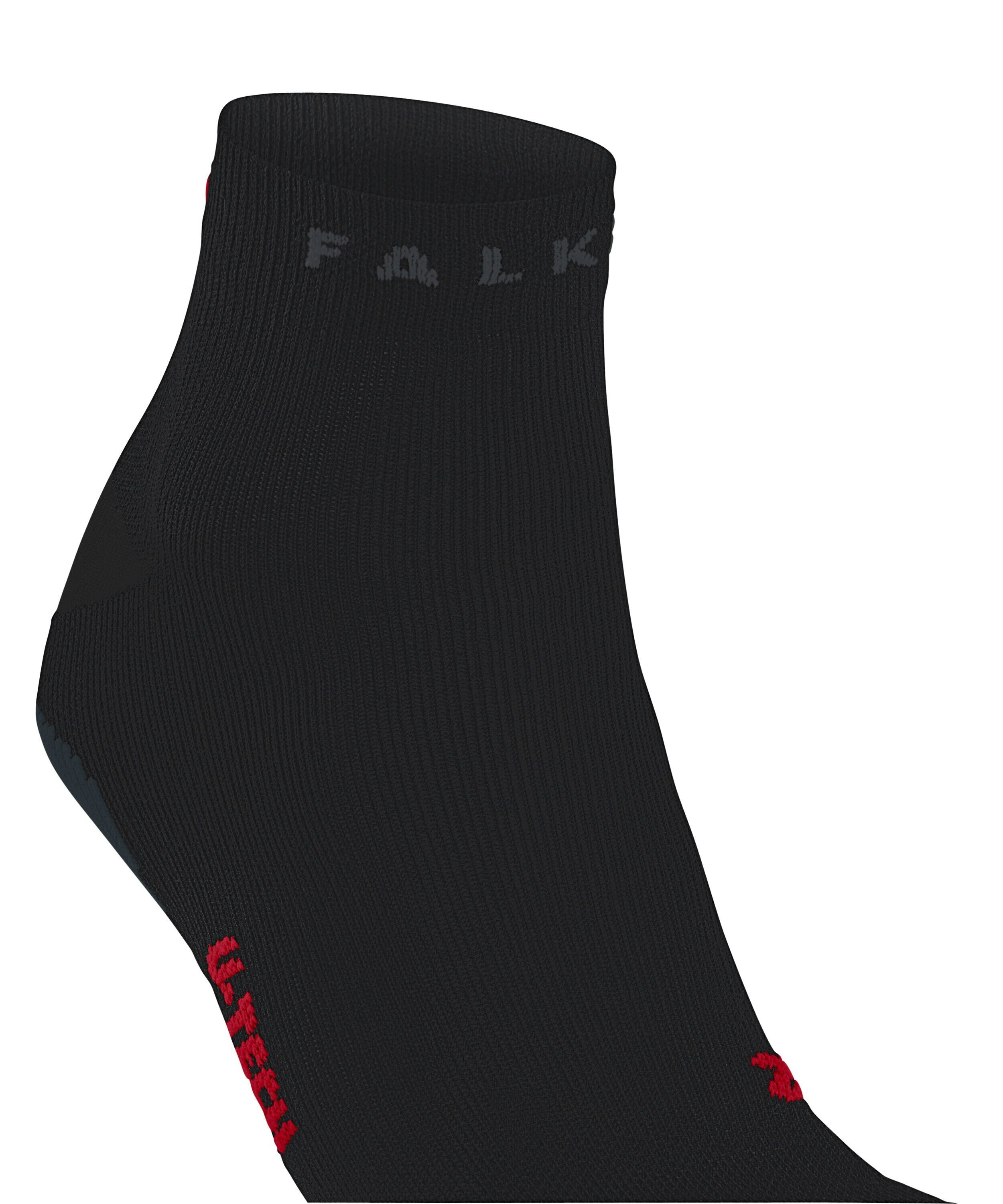 FALKE RU True Motion Short heren running sneakersokken, zwart (black)