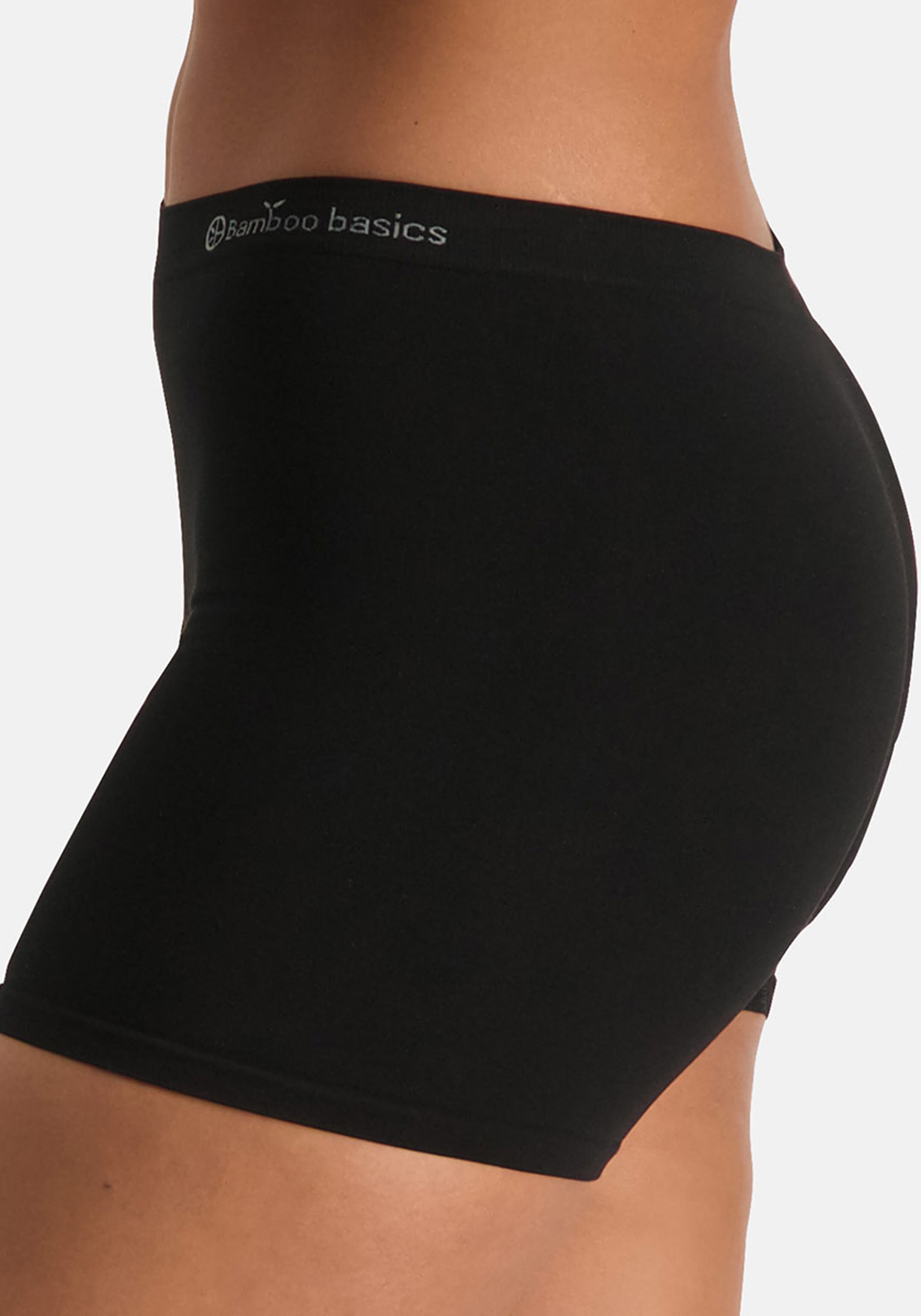 Bamboo Basics Selena seamless boxershort, dames boxershort naadloos, zwart