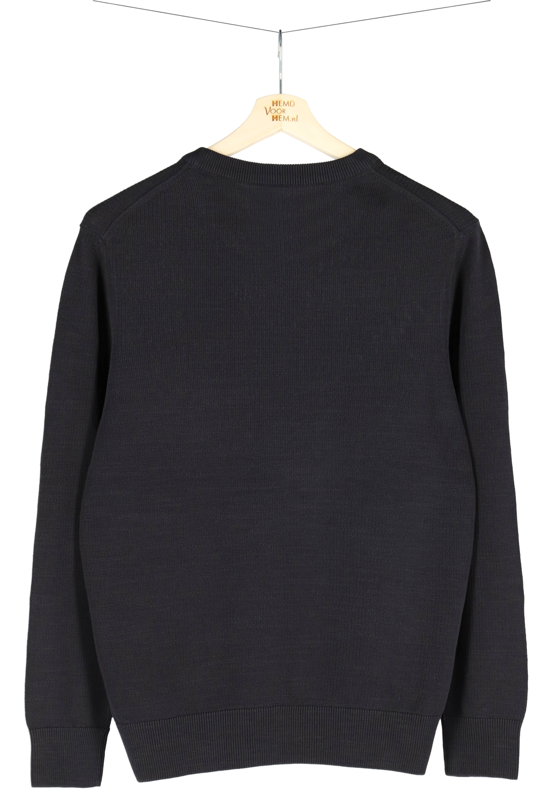 7-7325868277764-Marc_OPolo-MP_TR_zwart_328502360124990_hanger_HR Marc O'Polo regular fit pullover, heren trui katoen met O-hals, zwart (middeldik)