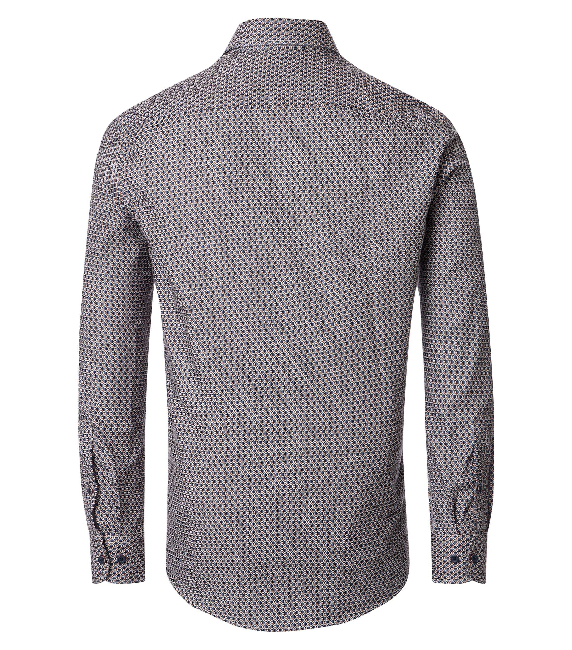 CASA MODA Sport casual fit overhemd, twill, blauw dessin - 444303900-100