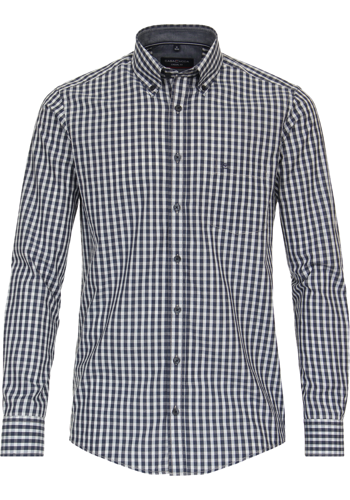 1-4064813789602-casa_moda-overhemd_HR CASA MODA Sport casual fit overhemd, structuur, blauw geruit