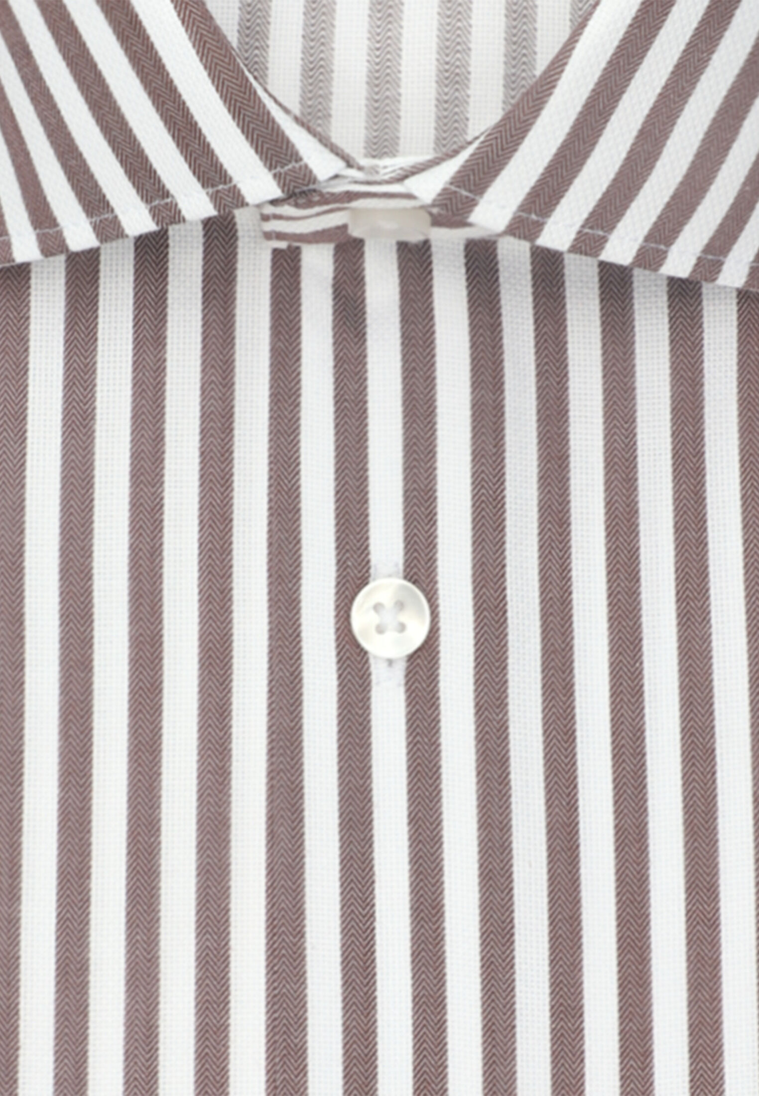 Seidensticker shaped fit overhemd, popeline, bruin gestreept