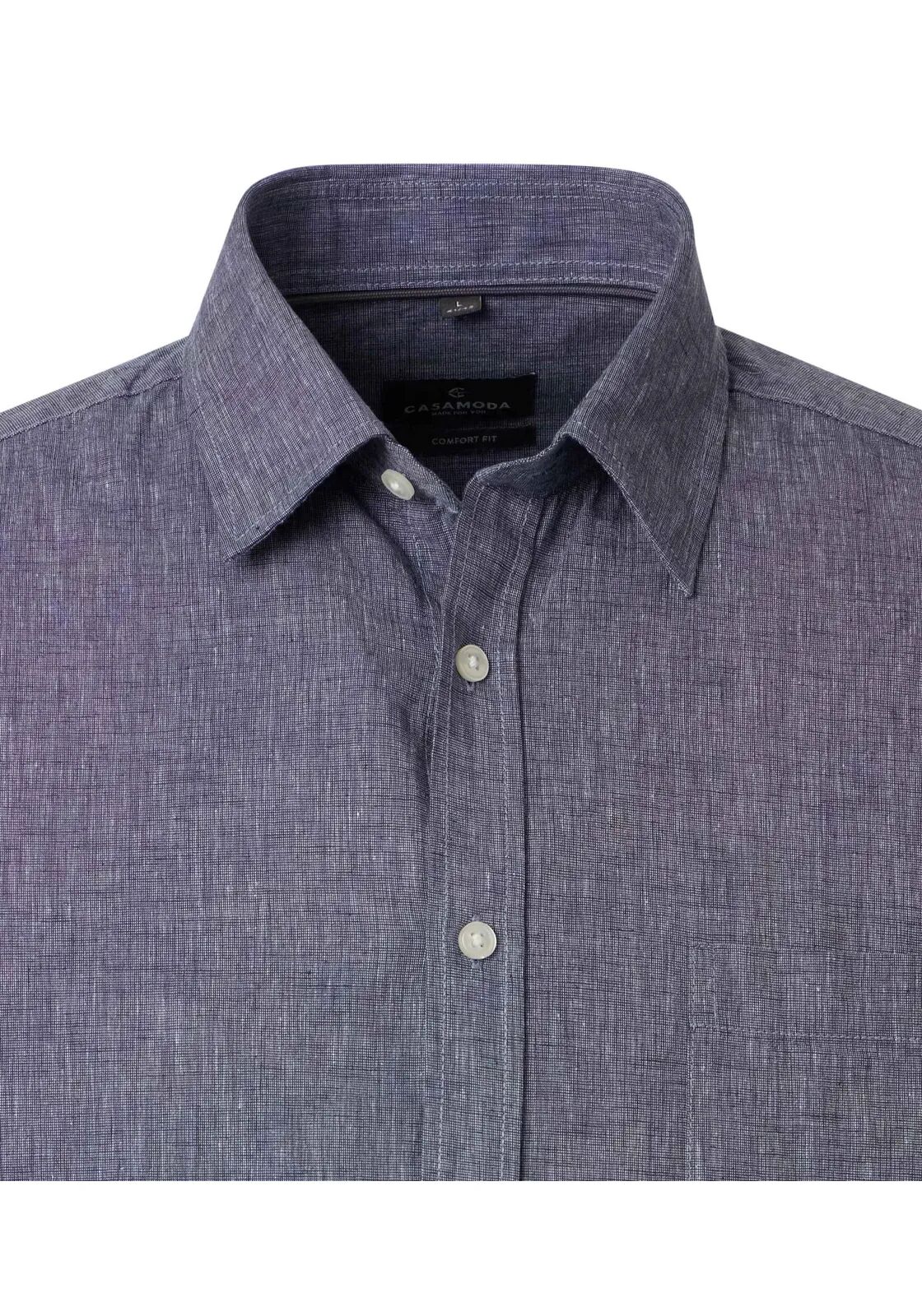 CASA MODA Sport casual fit overhemd, structuur, donkerblauw