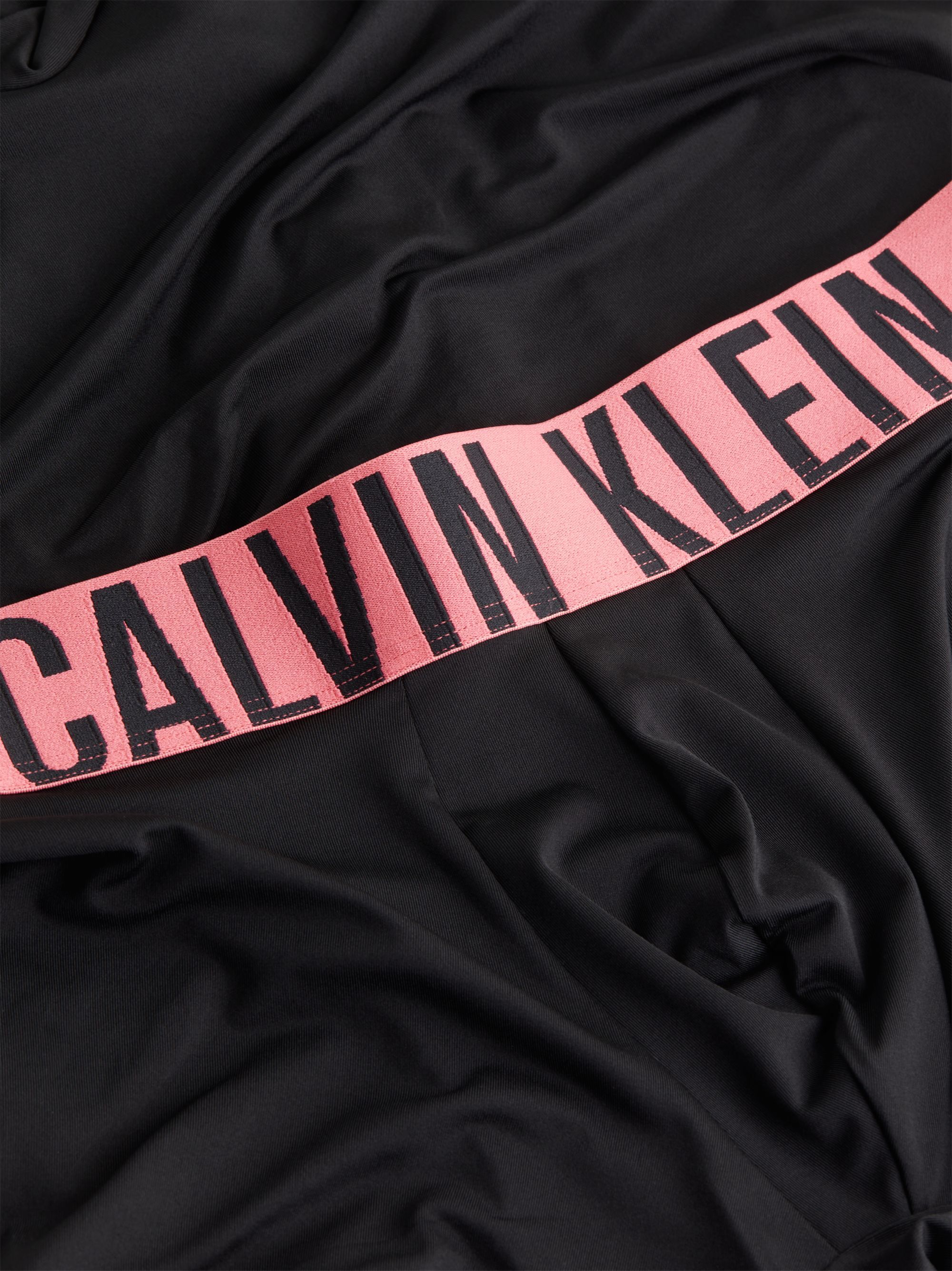 Calvin Klein Trunk (3-pack), heren boxers normale lengte, zwart met gekleurde tailleband