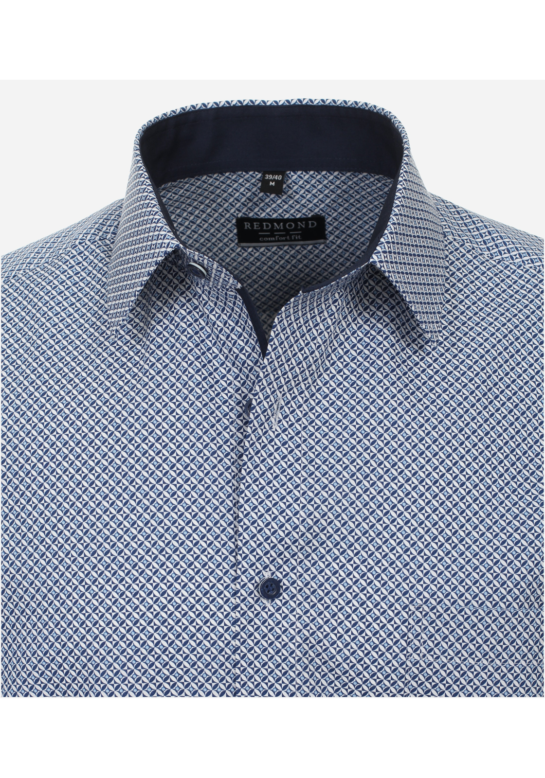 image_4_af9df20ea3ad695ab572c7cd9cab76e6jpgautoformatbgF3F3F3blend-alpha100blend-colorF3F3F3blend-modedarkenfitclampp Redmond comfort fit overhemd, popeline, blauw met wit dessin