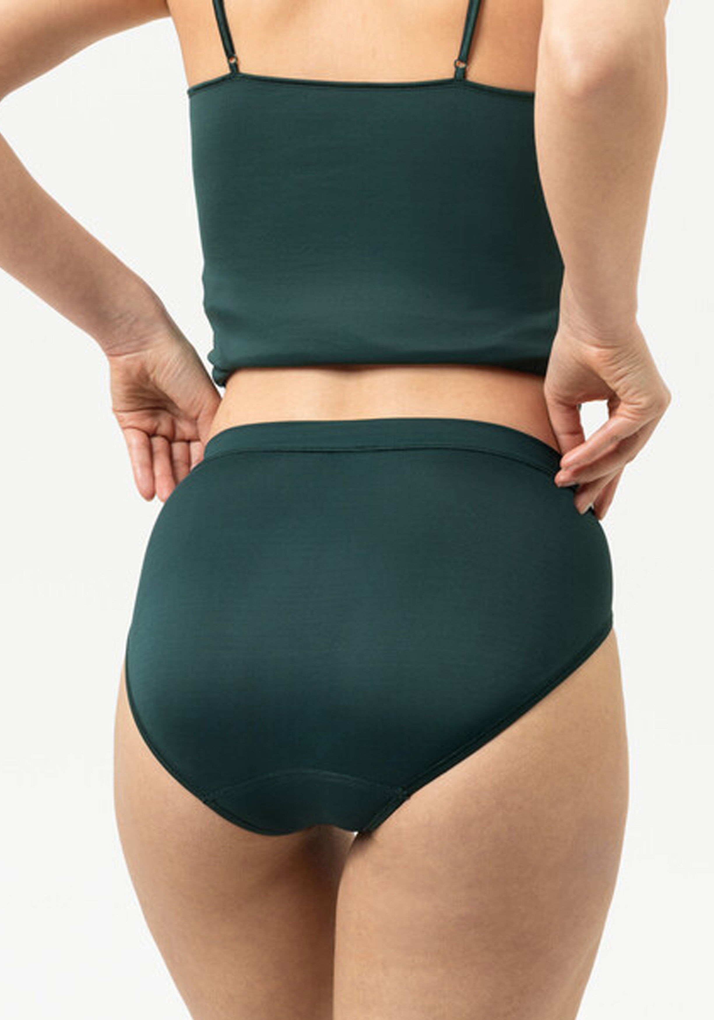 Mey dames jazz pants Emotion, slip, donkergroen