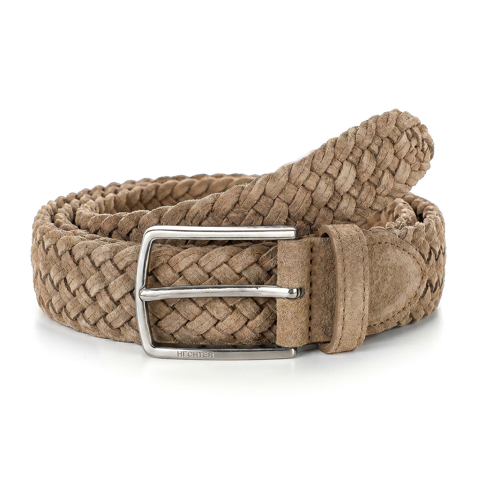 HECHTER leren heren riem, taupe