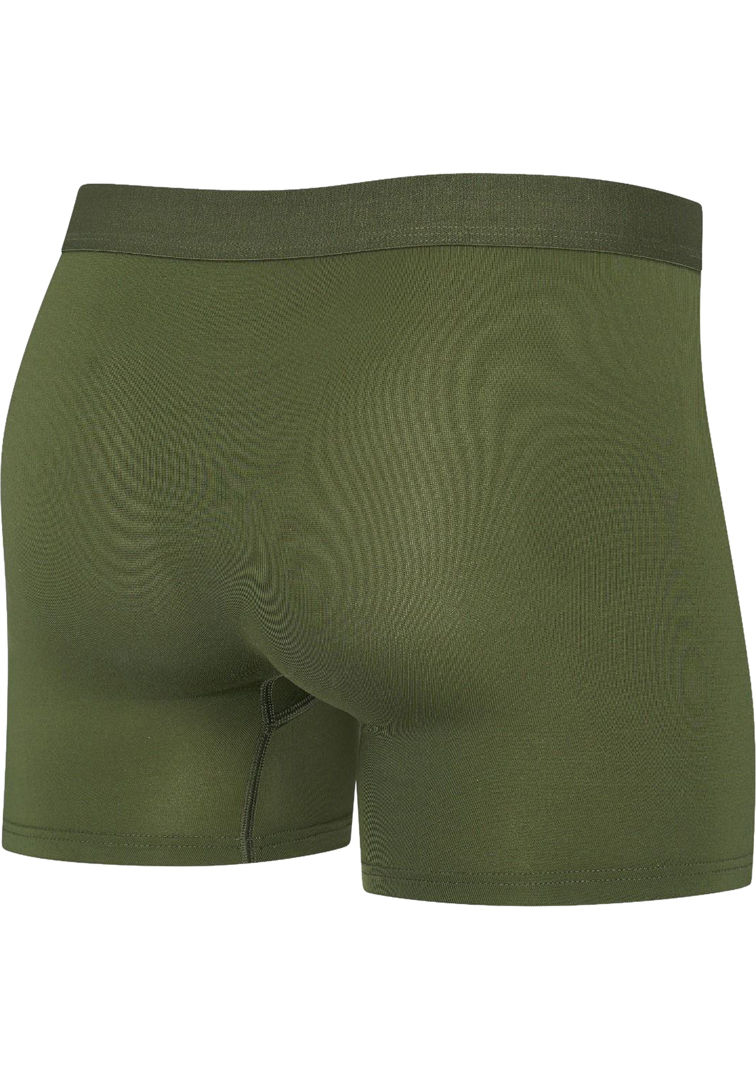 RJ Bodywear Pure Color boxer (1-pack), heren boxer lang, donkergroen