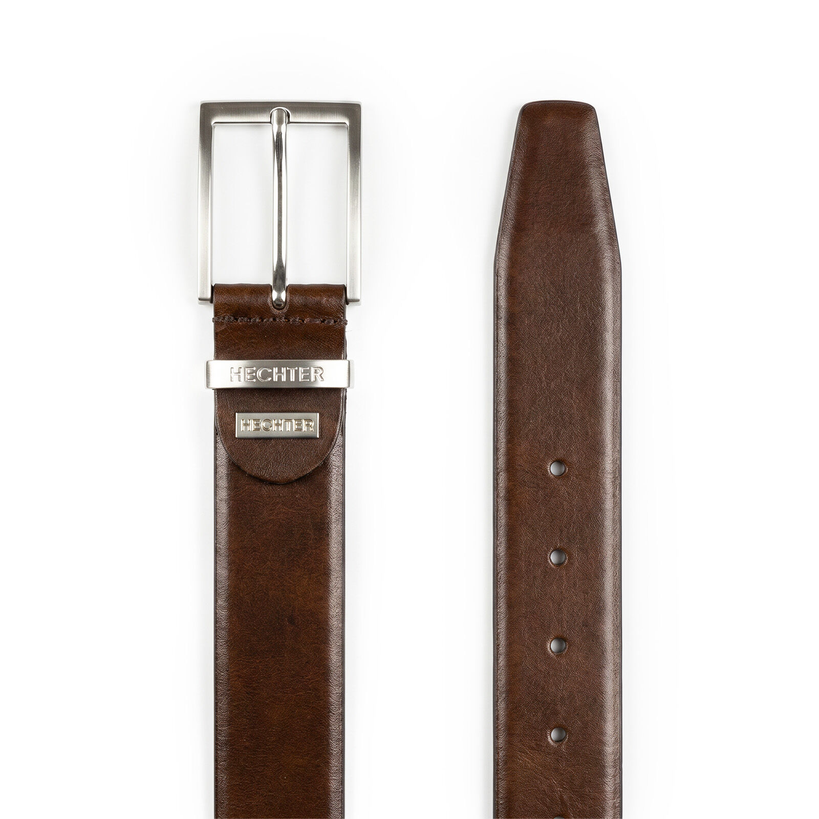 HECHTER leren heren riem, cognac