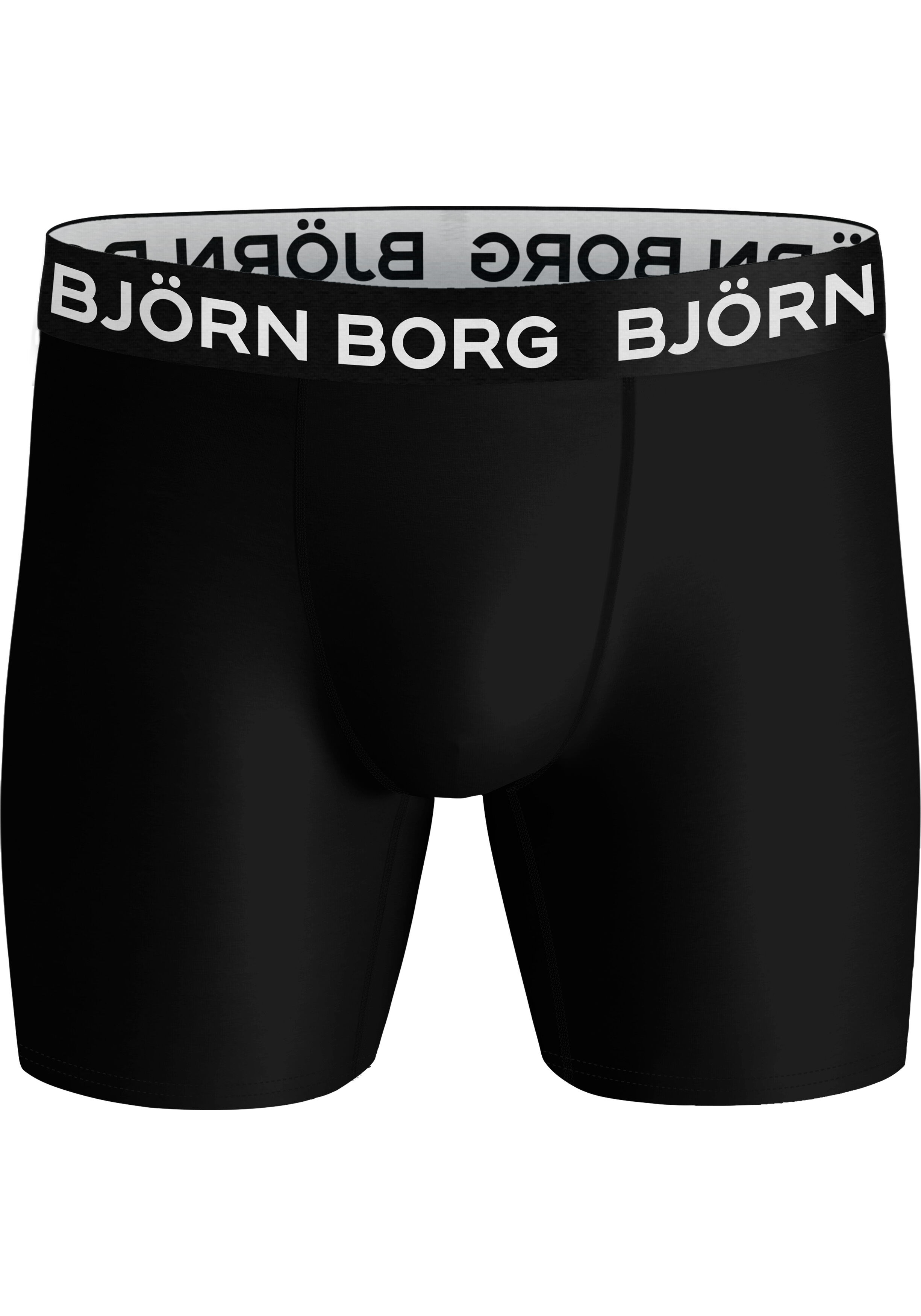 Bjorn Borg Sports Microfiber boxers, microfiber heren boxers lange pijpen (1-pack), zwart