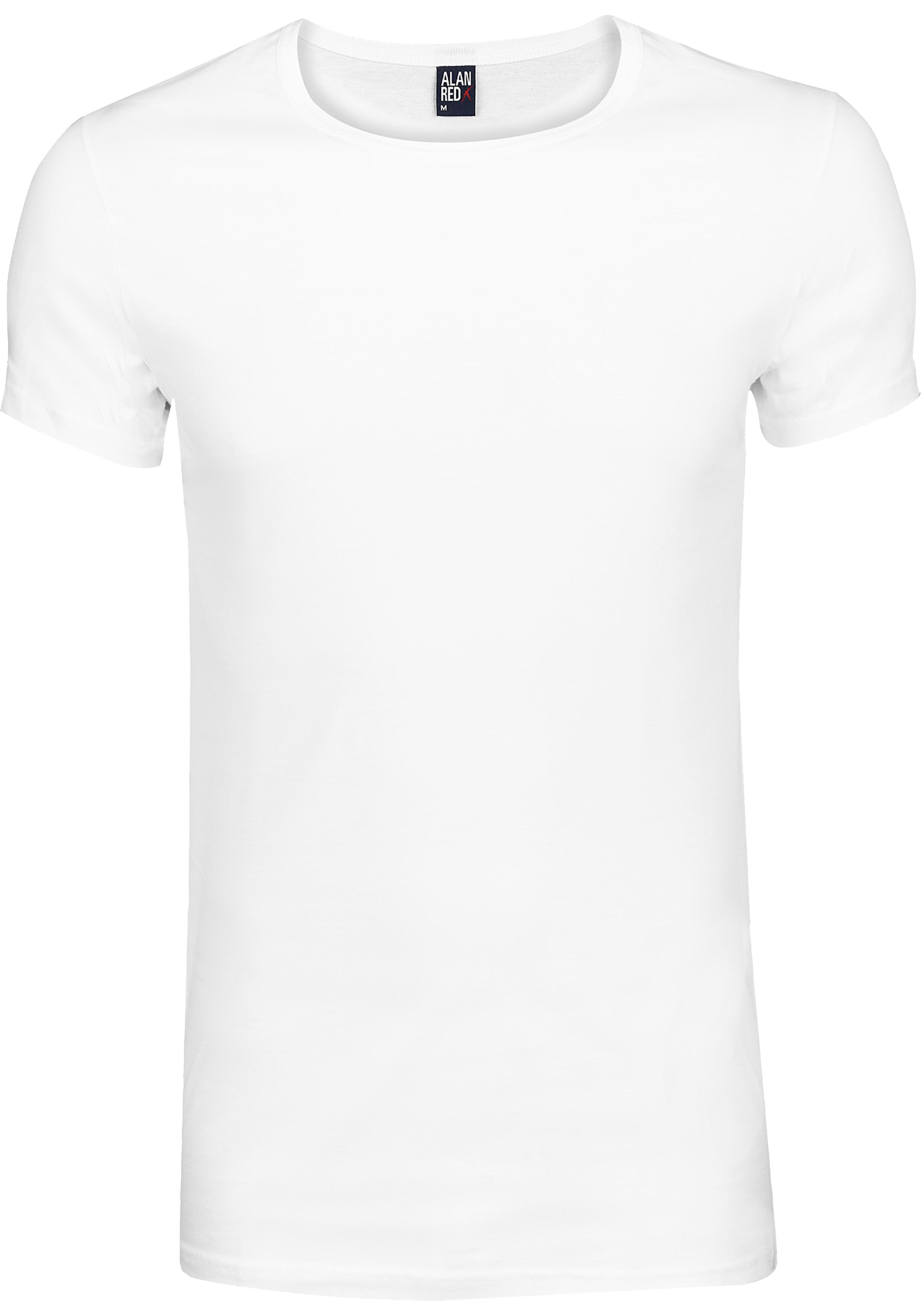 ALAN RED T-shirts James (2-pack), diepe O-hals, wit  