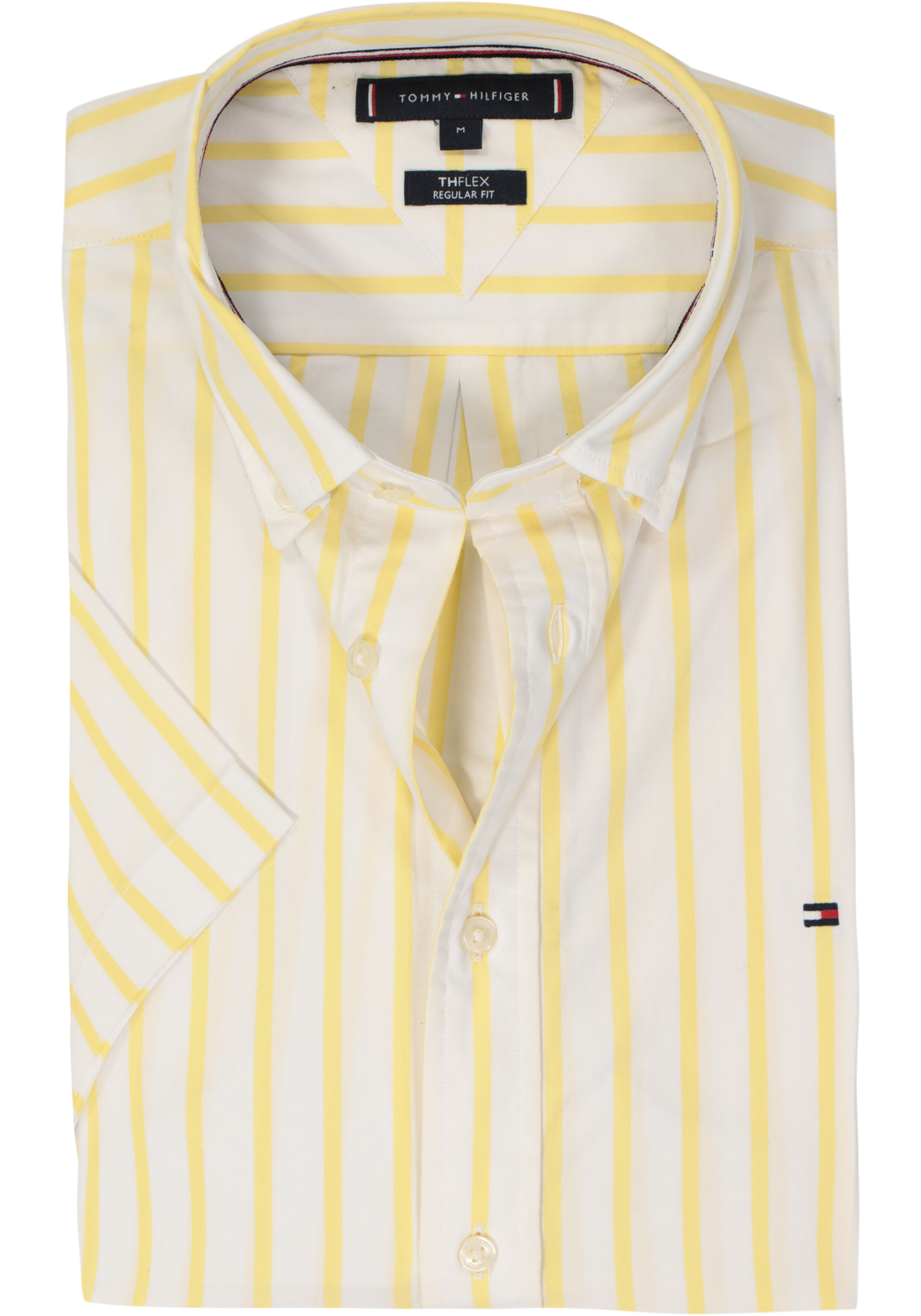 Tommy Hilfiger Flex Poplin Regular Fit Shirt, korte mouw, popeline