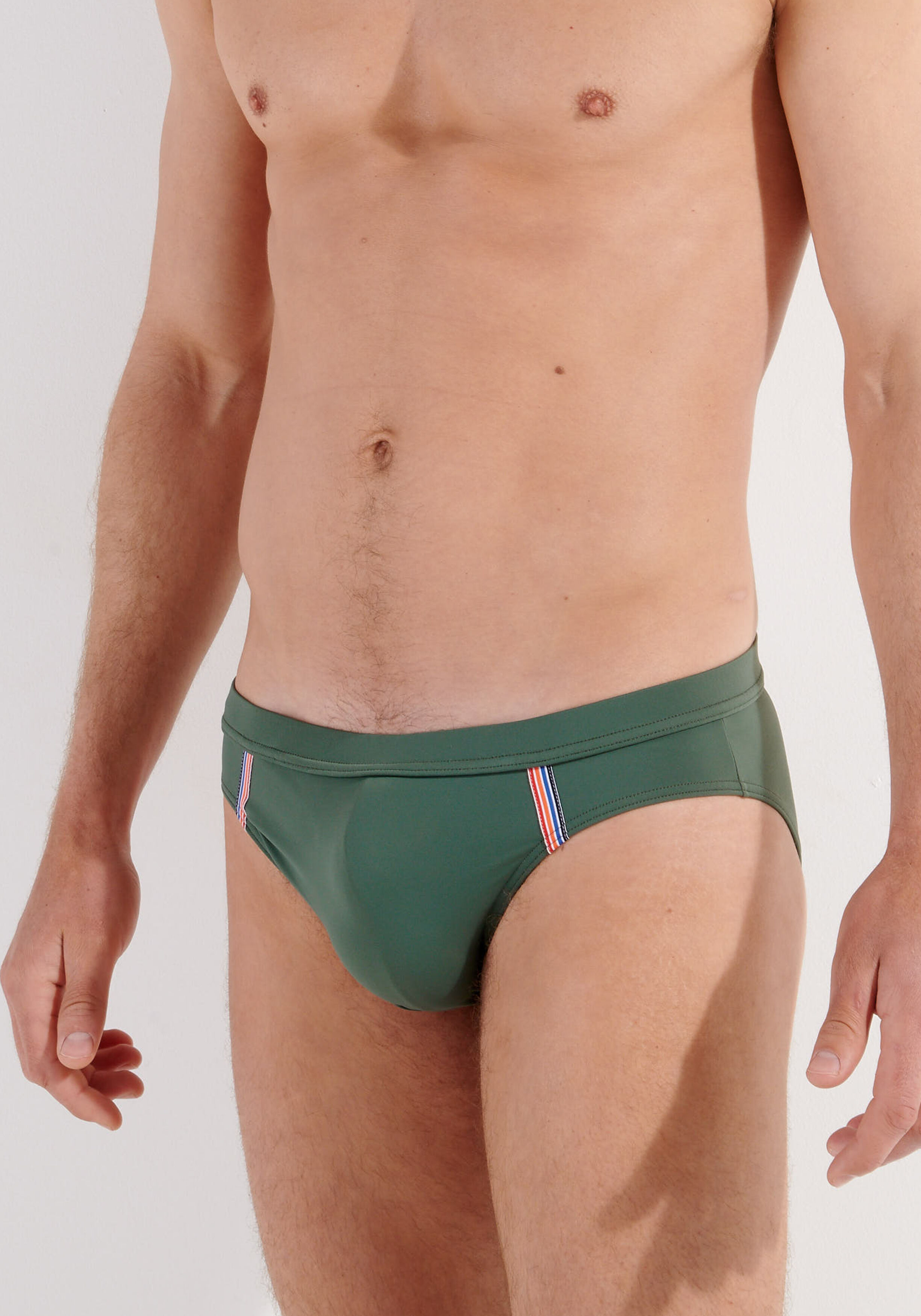 HOM Nautical cup swim mini briefs, heren zwemslip, kaki groen