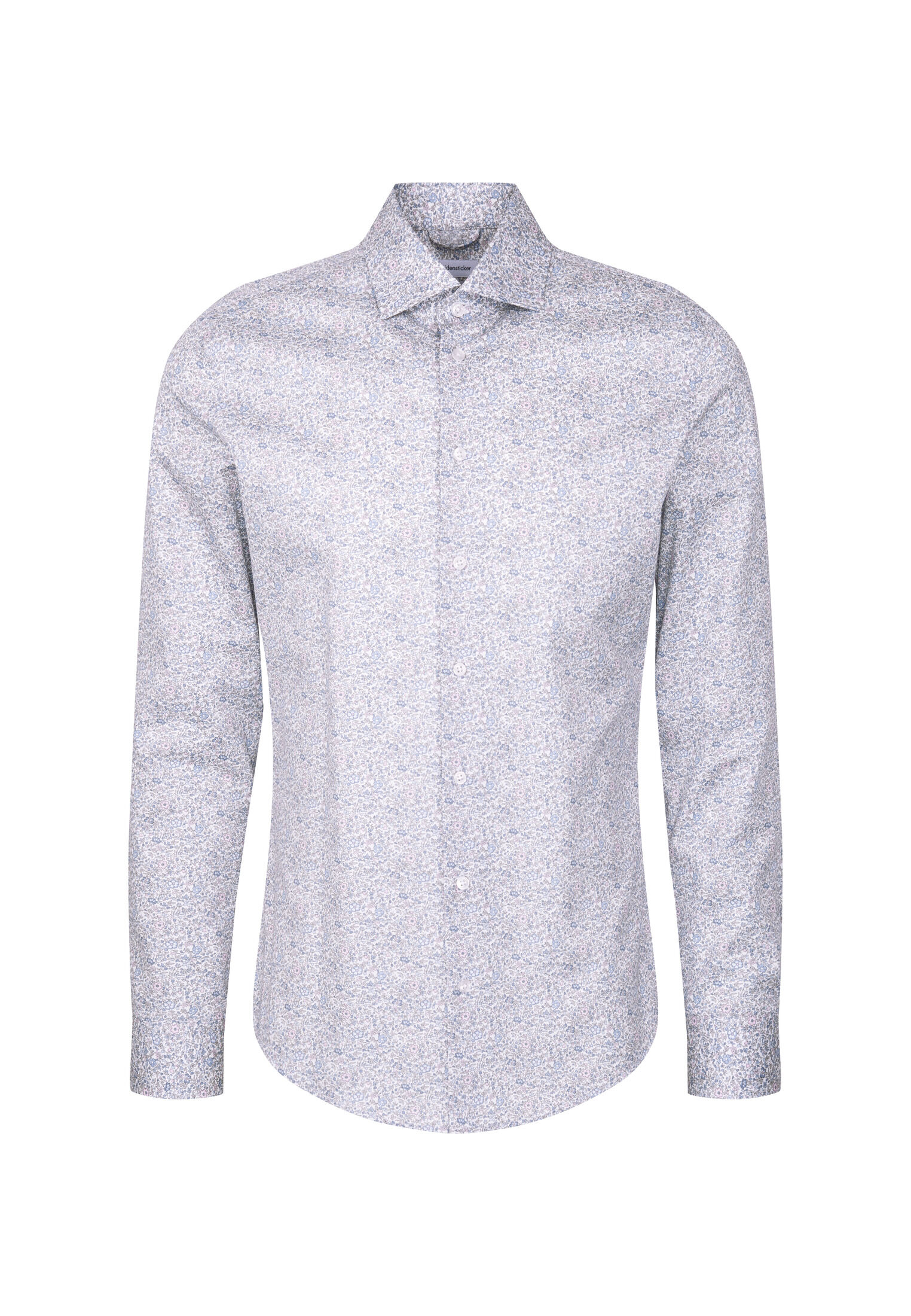 Seidensticker slim fit overhemd, popeline, blauw dessin