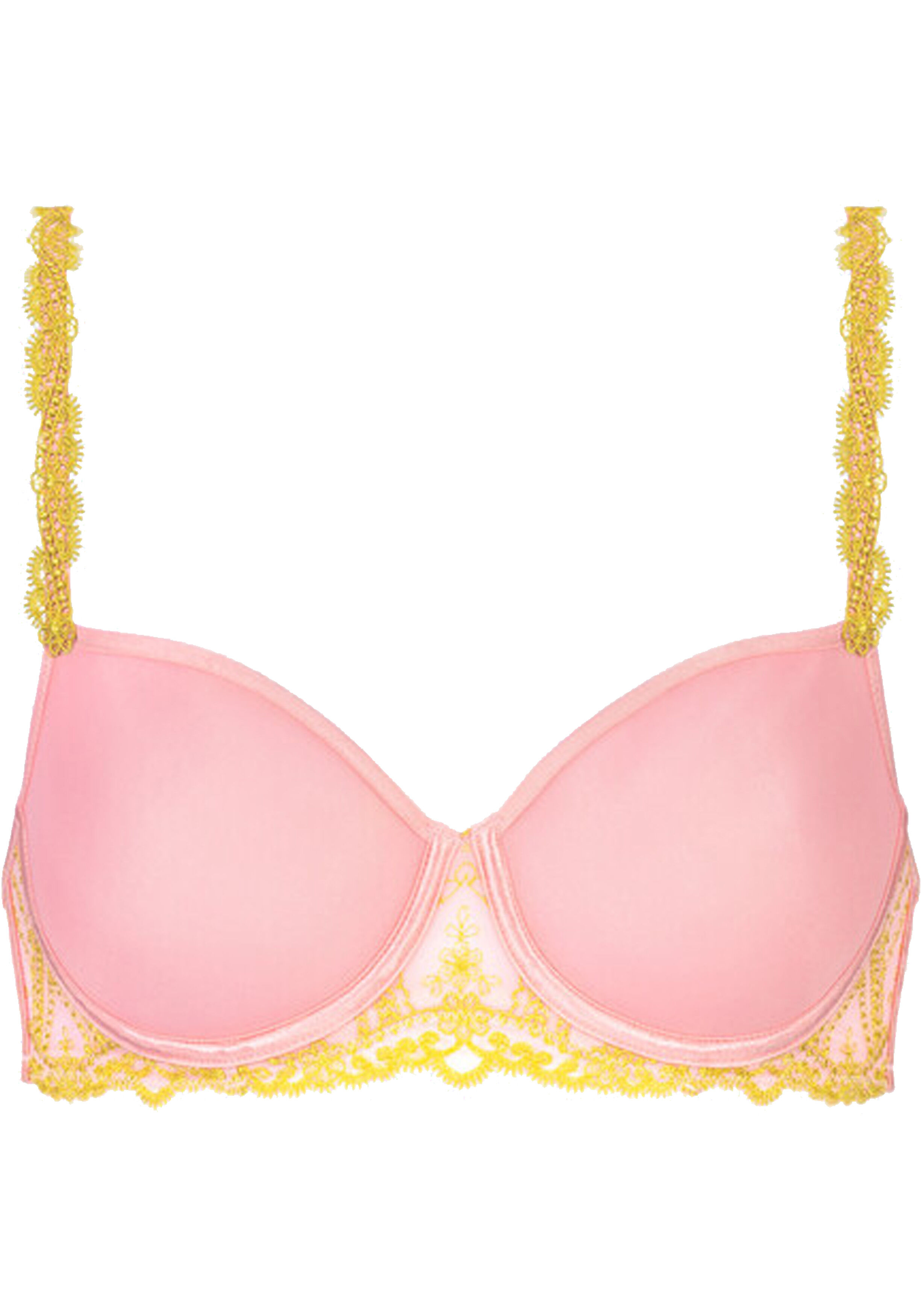 Mey dames spacer bra Mysterious, voorgevormde beugel bh, roze met geel
