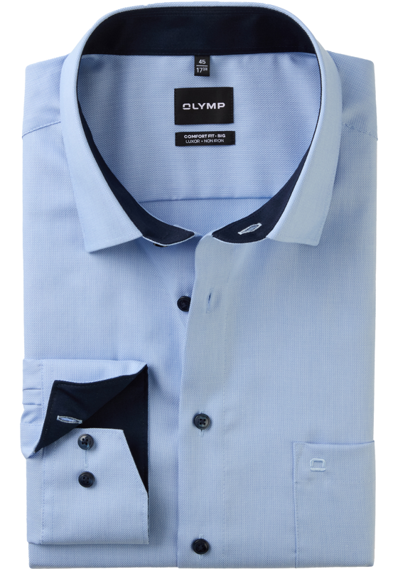 OLYMP Luxor comfort fit Big overhemd, natte, lichtblauw OLYMP Luxor comfort fit Big overhemd, natte, lichtblauw