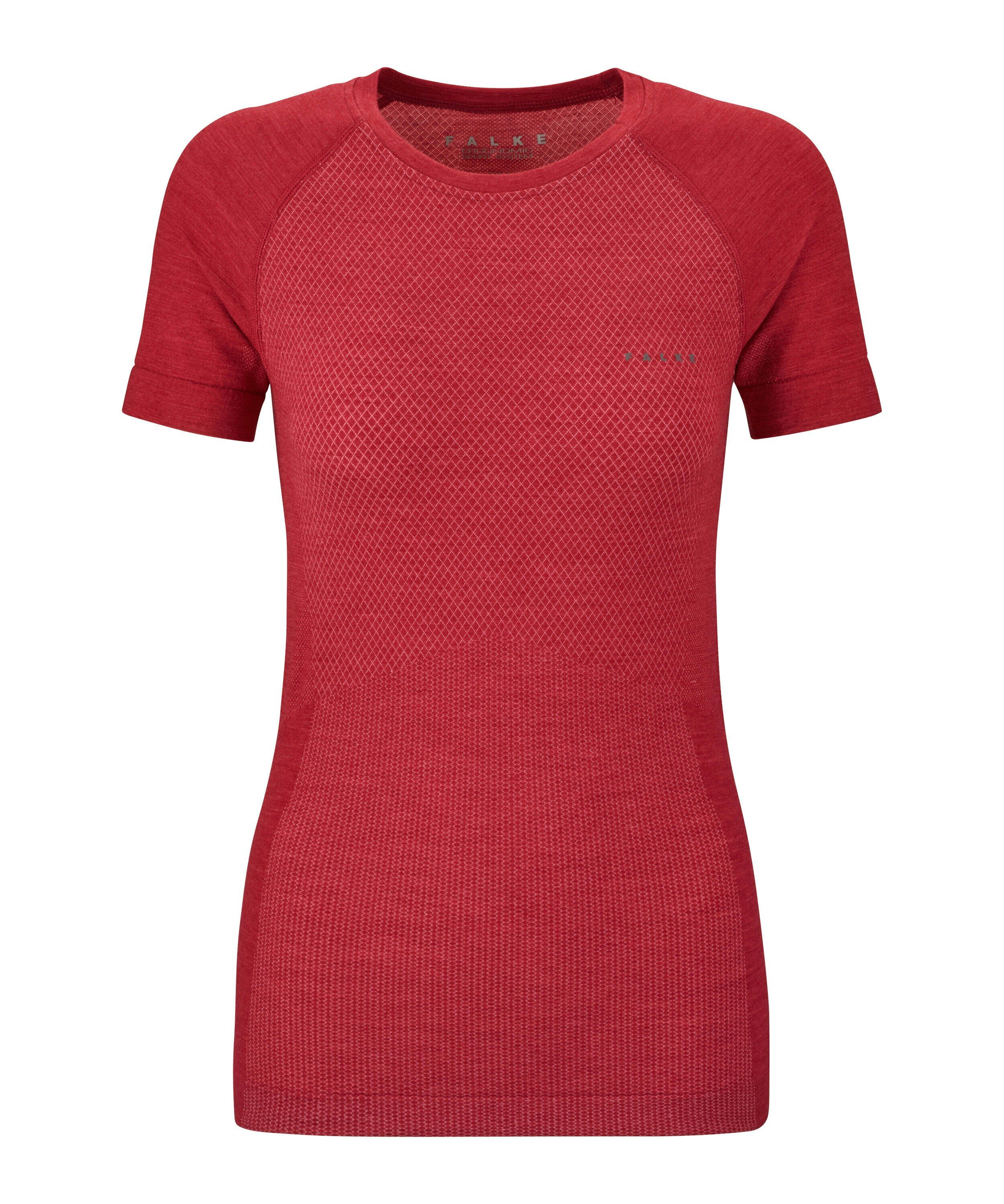 FALKE dames T-shirt Wool-Tech Light, thermoshirt, rood (red)