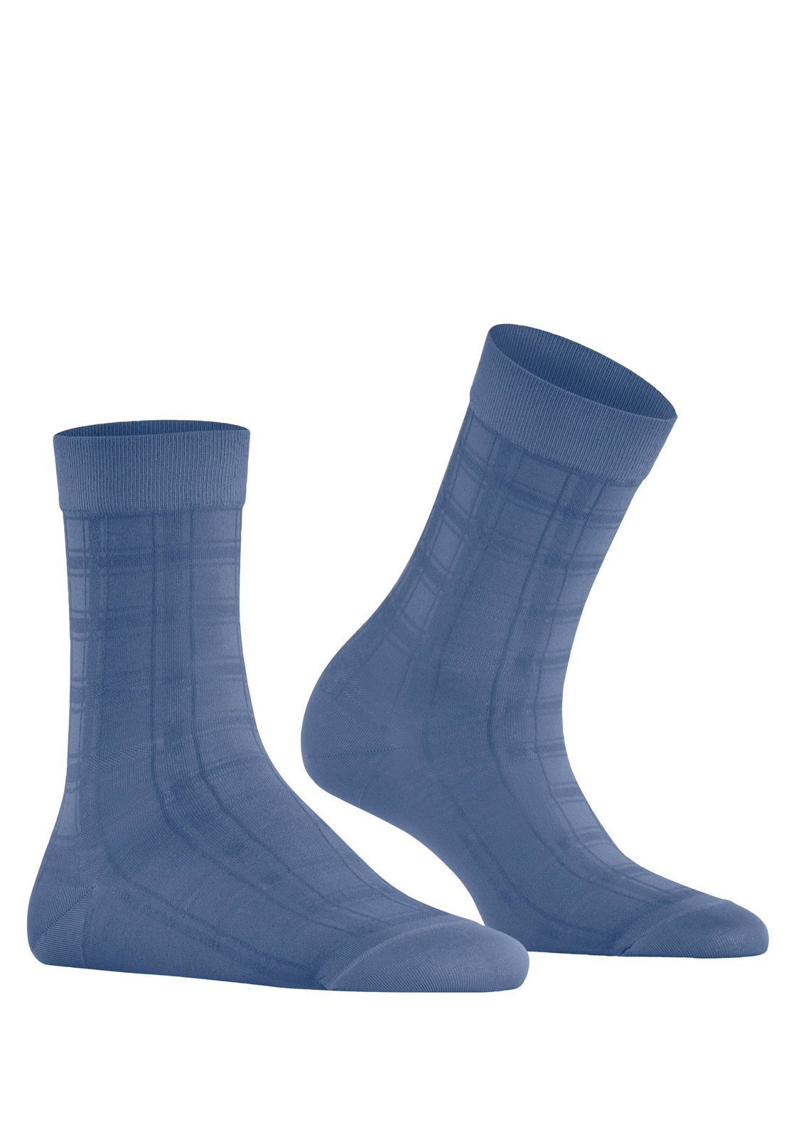 FALKE Madras damessokken, blauw (smoky blue) FALKE Madras damessokken, blauw (smoky blue)