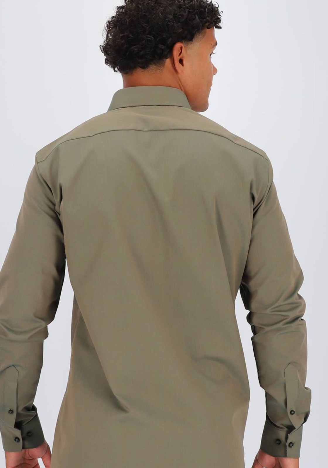 MARVELIS modern fit overhemd, mouwlengte 7, popeline, olijfgroen MARVELIS modern fit overhemd, mouwlengte 7, popeline, olijfgroen