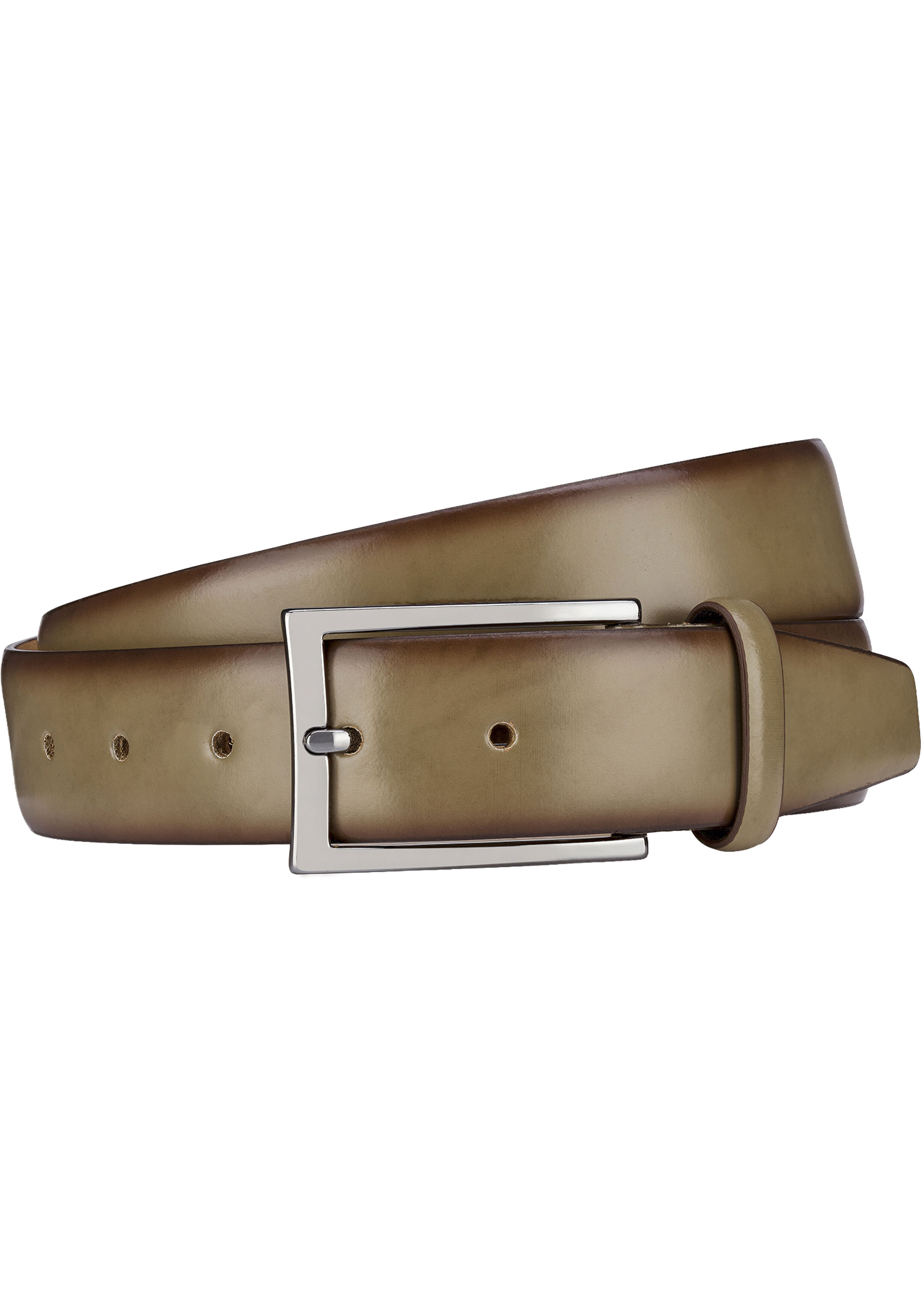 LINDENMANN leren heren riem, steen