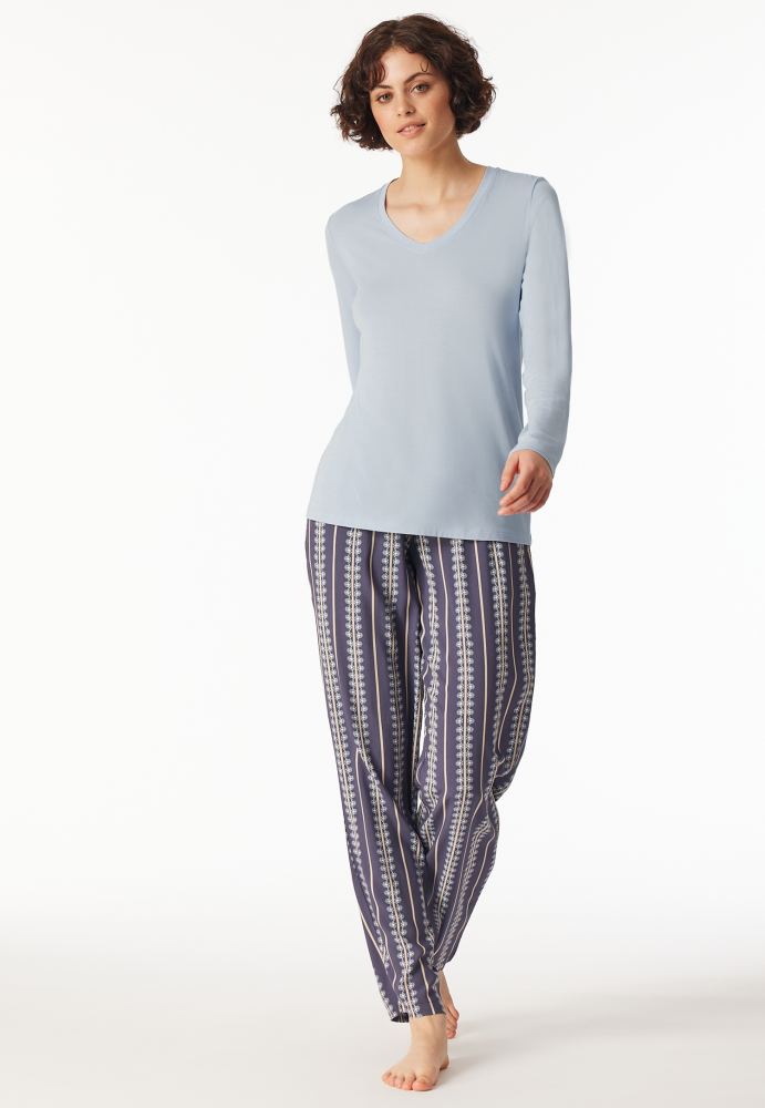 SCHIESSER dames Mix+Relax Shirt 1/1 arm, dames T-shirt lange mouw, lucht