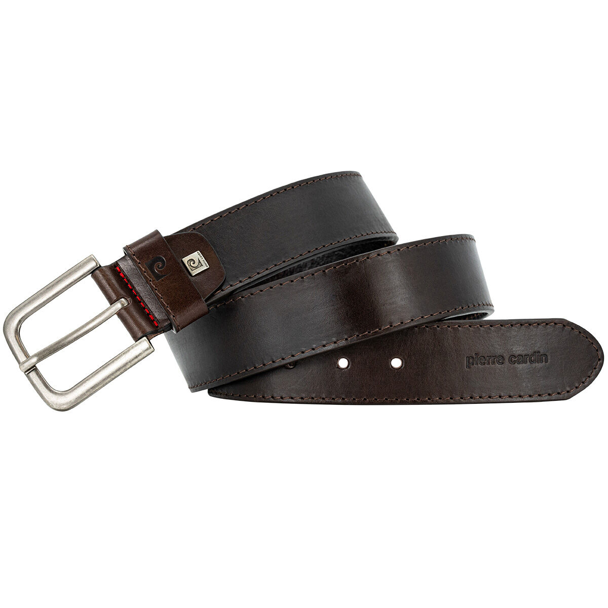 PIERRE CARDIN leren heren riem, bruin