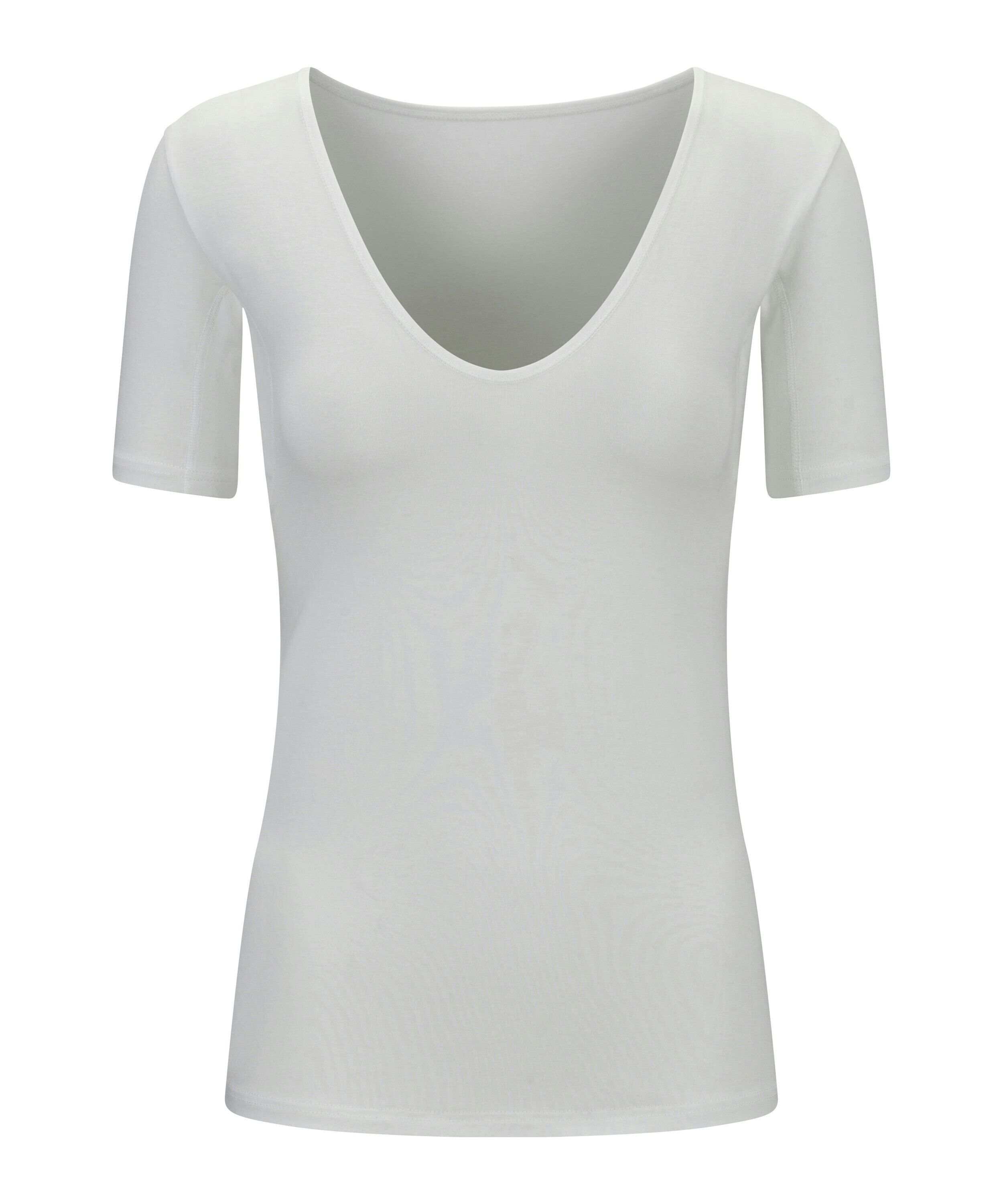 FALKE dames T-shirt Daily Climate Control, korte mouw, wit (white)