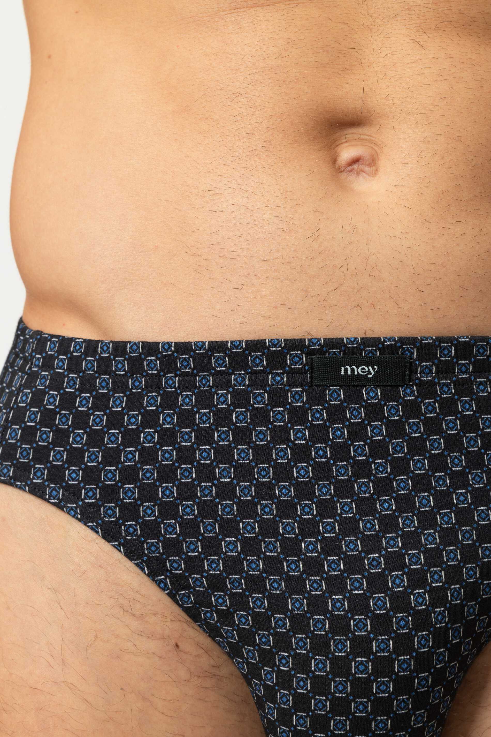 Mey heren jazz pants White Squares, slip, donker warmgrijs