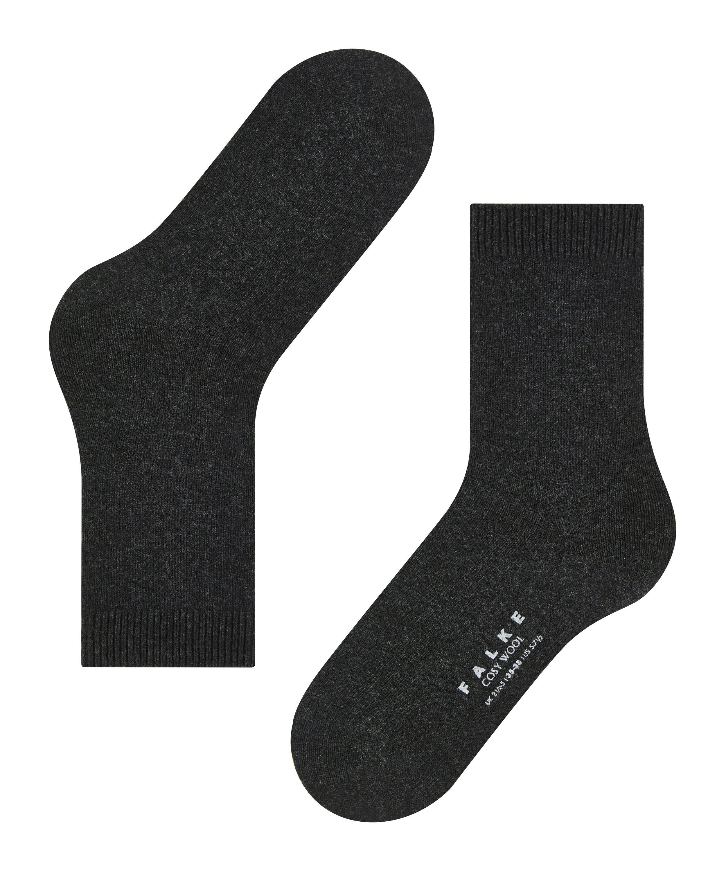 FALKE Cosy Wool damessokken, antraciet grijs (anthra.melange)