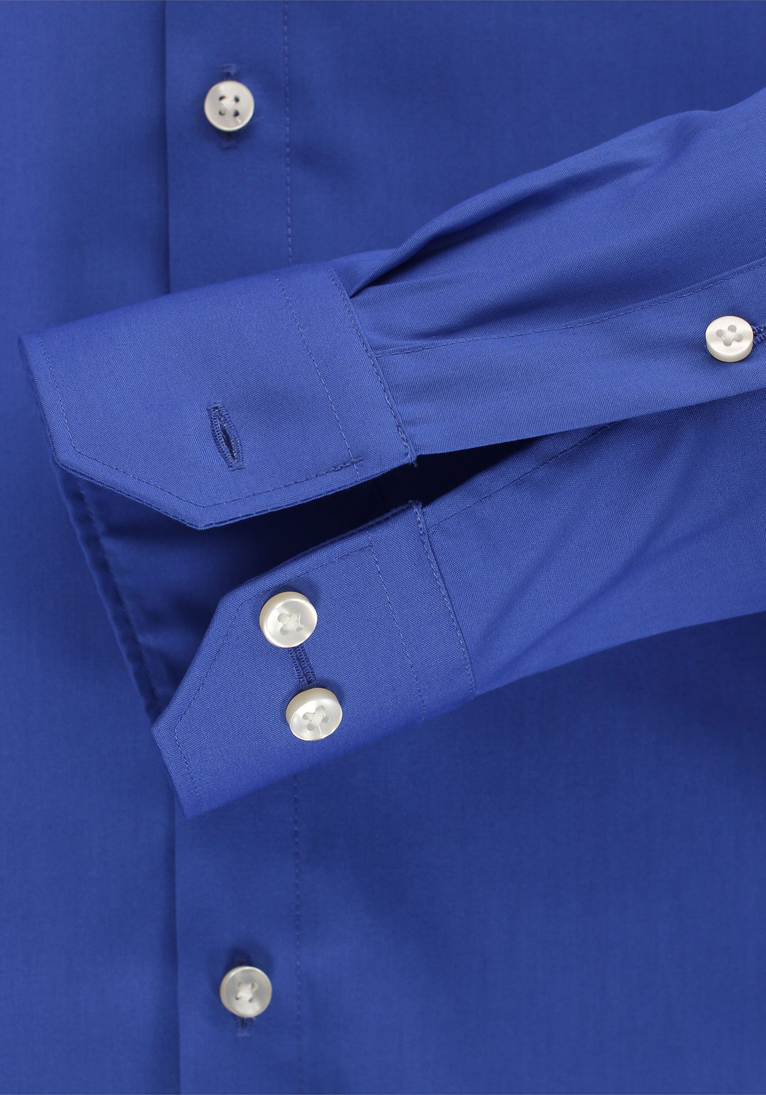 Redmond slim fit overhemd, kobaltblauw