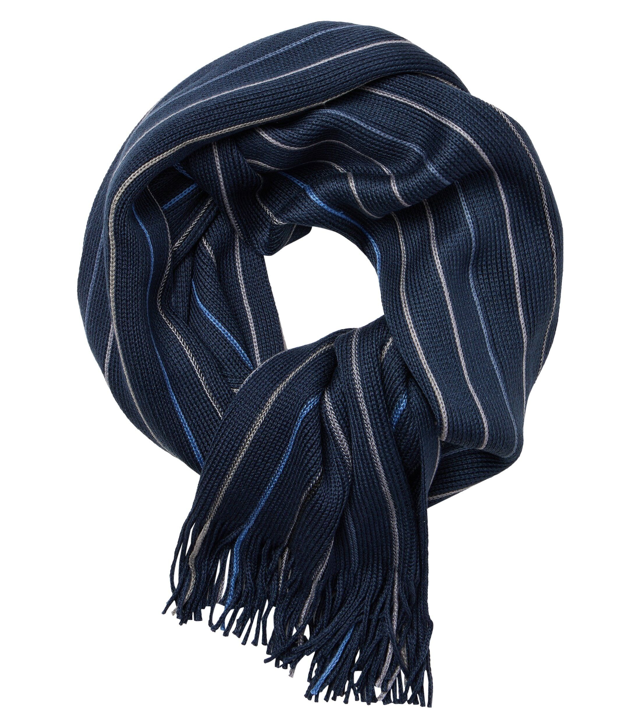 CASA MODA sjaal, donkerblauw, grijs, blauw dessin
