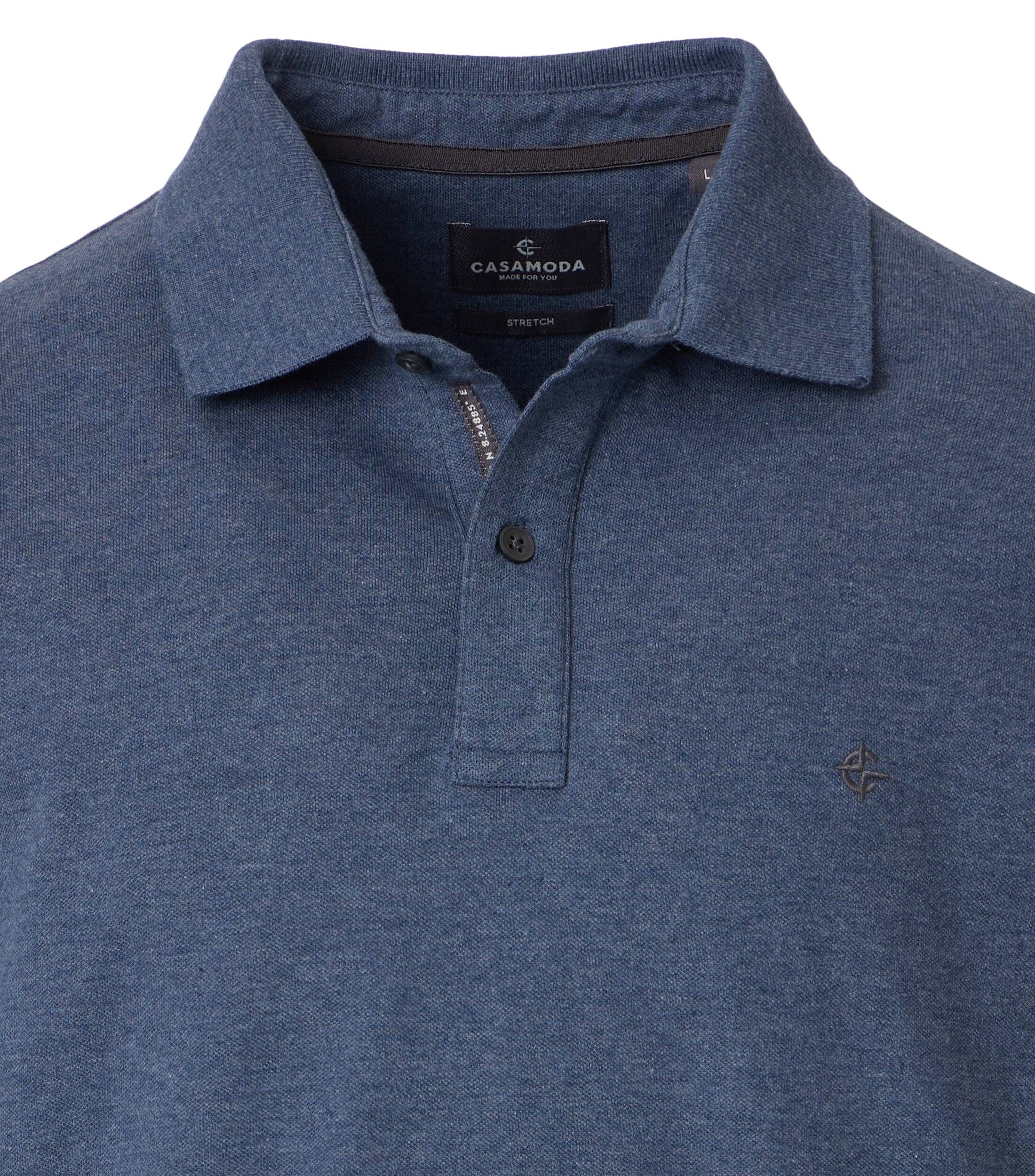 CASA MODA comfort fit heren polo, aqua