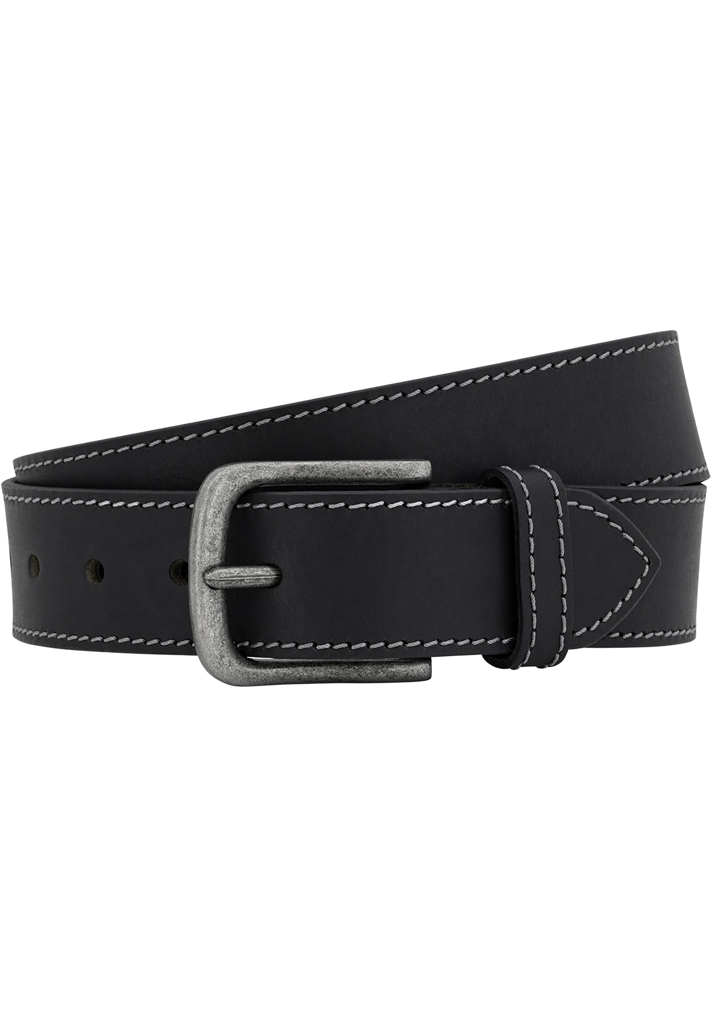 LINDENMANN leren heren riem, zwart
