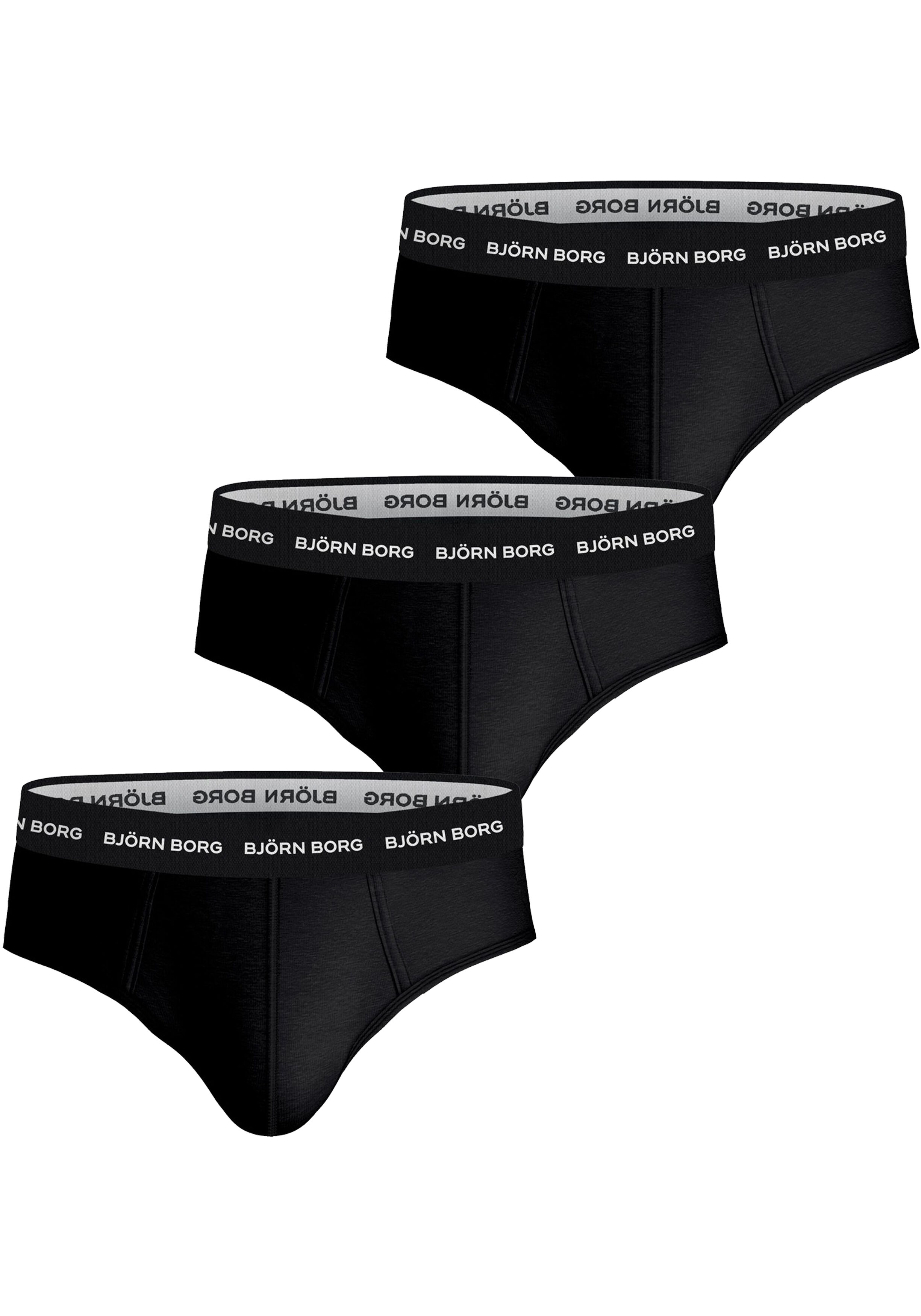 Bjorn Borg Cotton Stretch brief, heren slips (3-pack), zwart