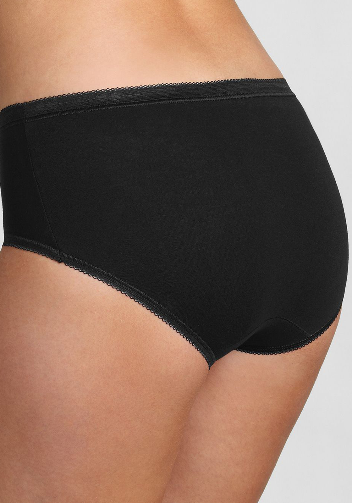 5-7613112440881-sloggi-basic-midi-dames-slip-4p_HR Sloggi Women Basic Midi, dames midi slip (4-Pack), zwart