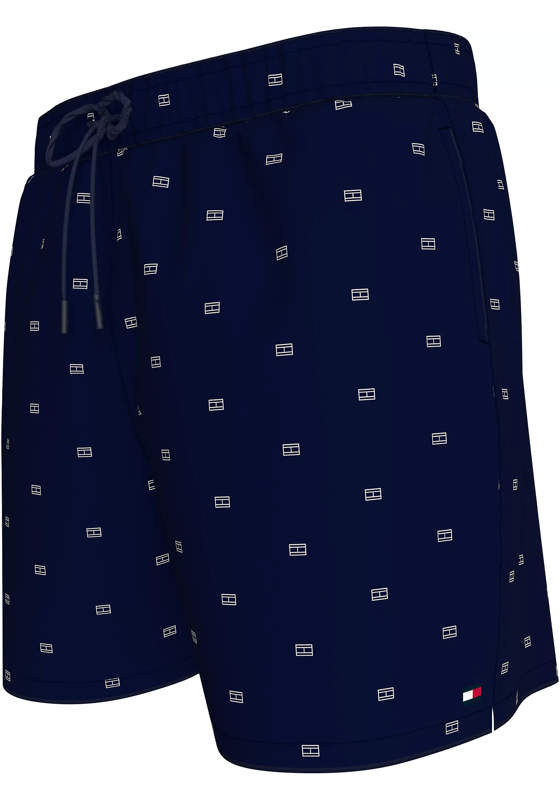Tommy Hilfiger Medium Drawstring swimshort, heren zwembroek, donkerblauw Tommy Hilfiger Medium Drawstring swimshort, heren zwembroek, donkerblauw