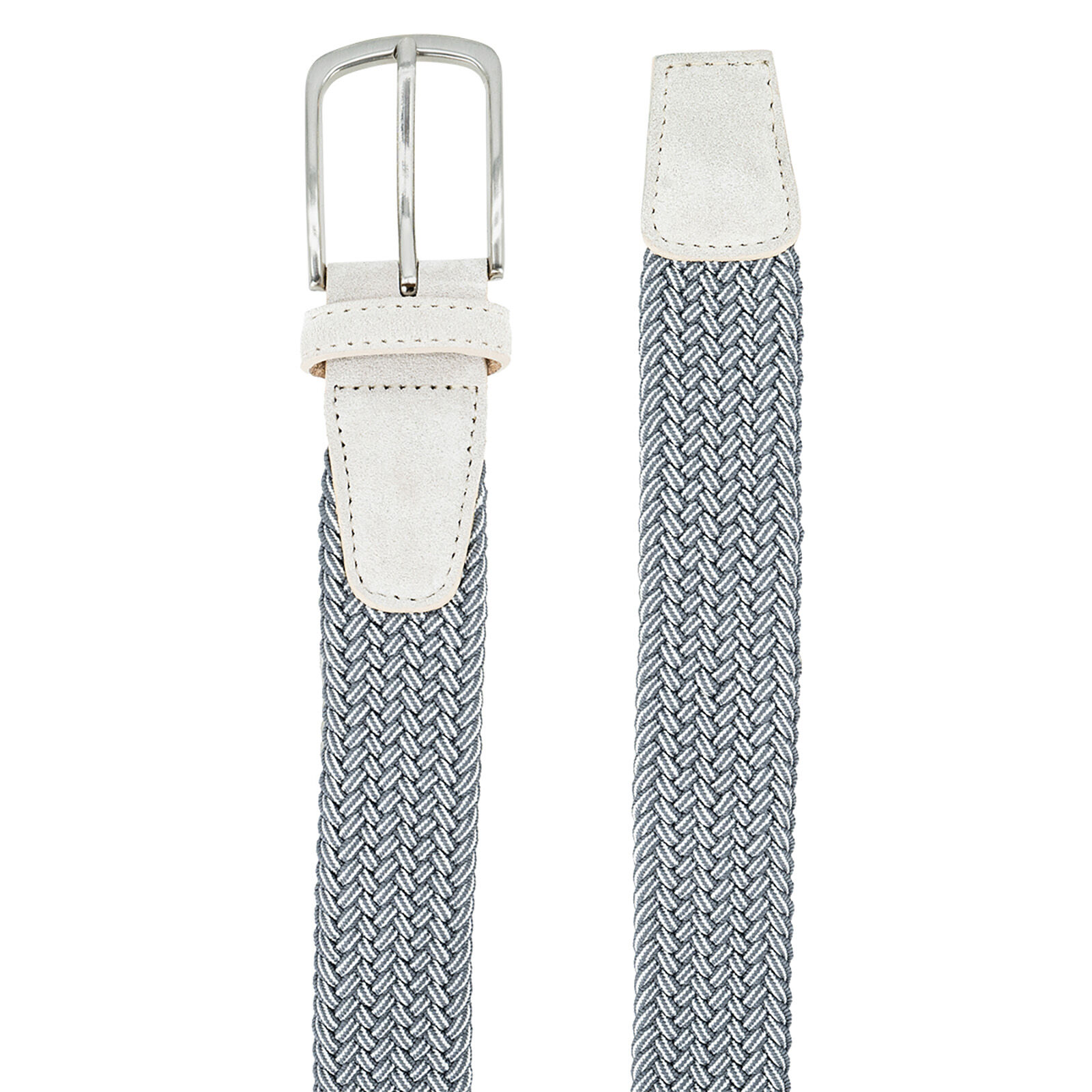 LINDENMANN leren heren riem, grijs