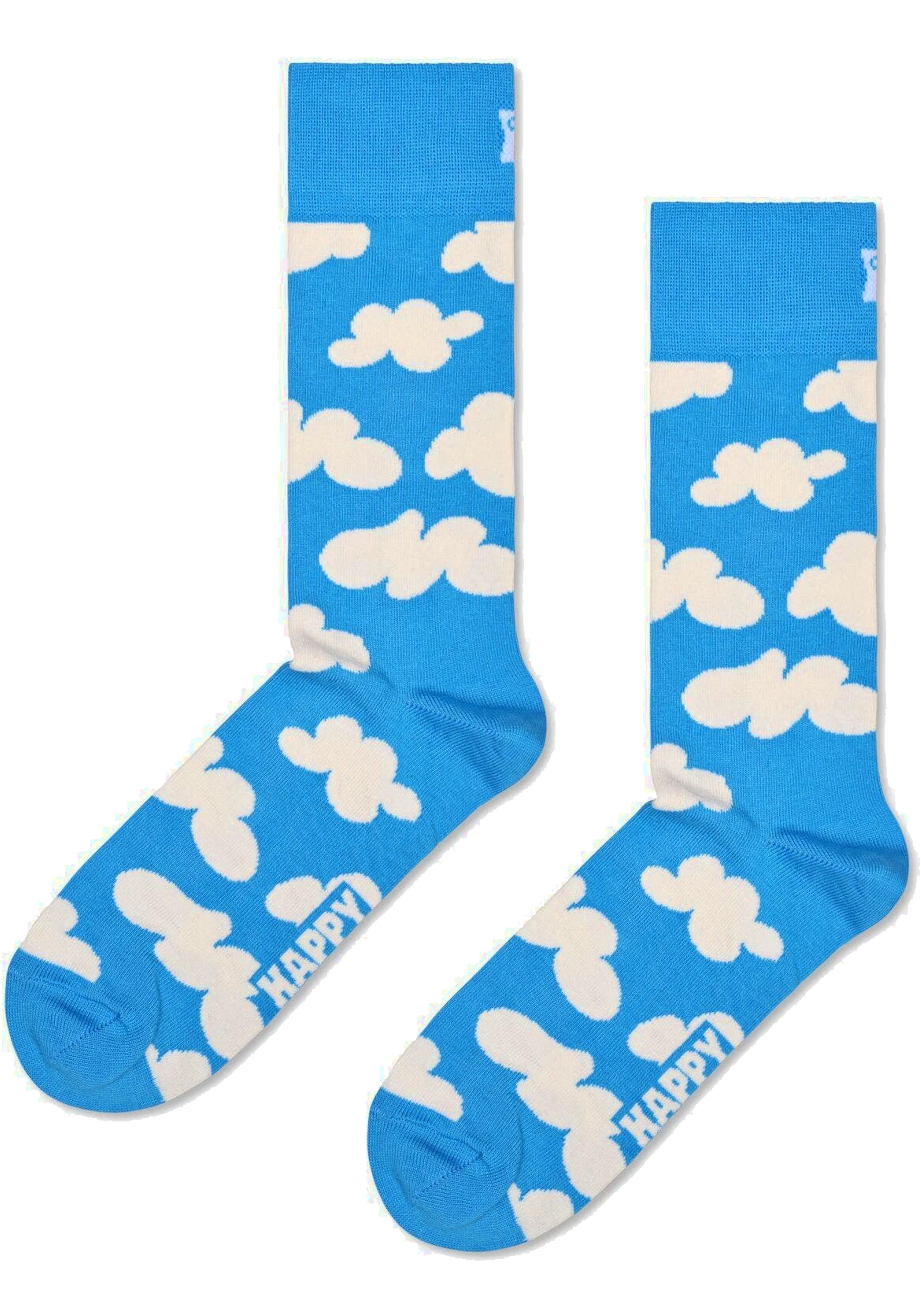 Happy Socks Cloudy Sock, unisex sokken, lichtblauw