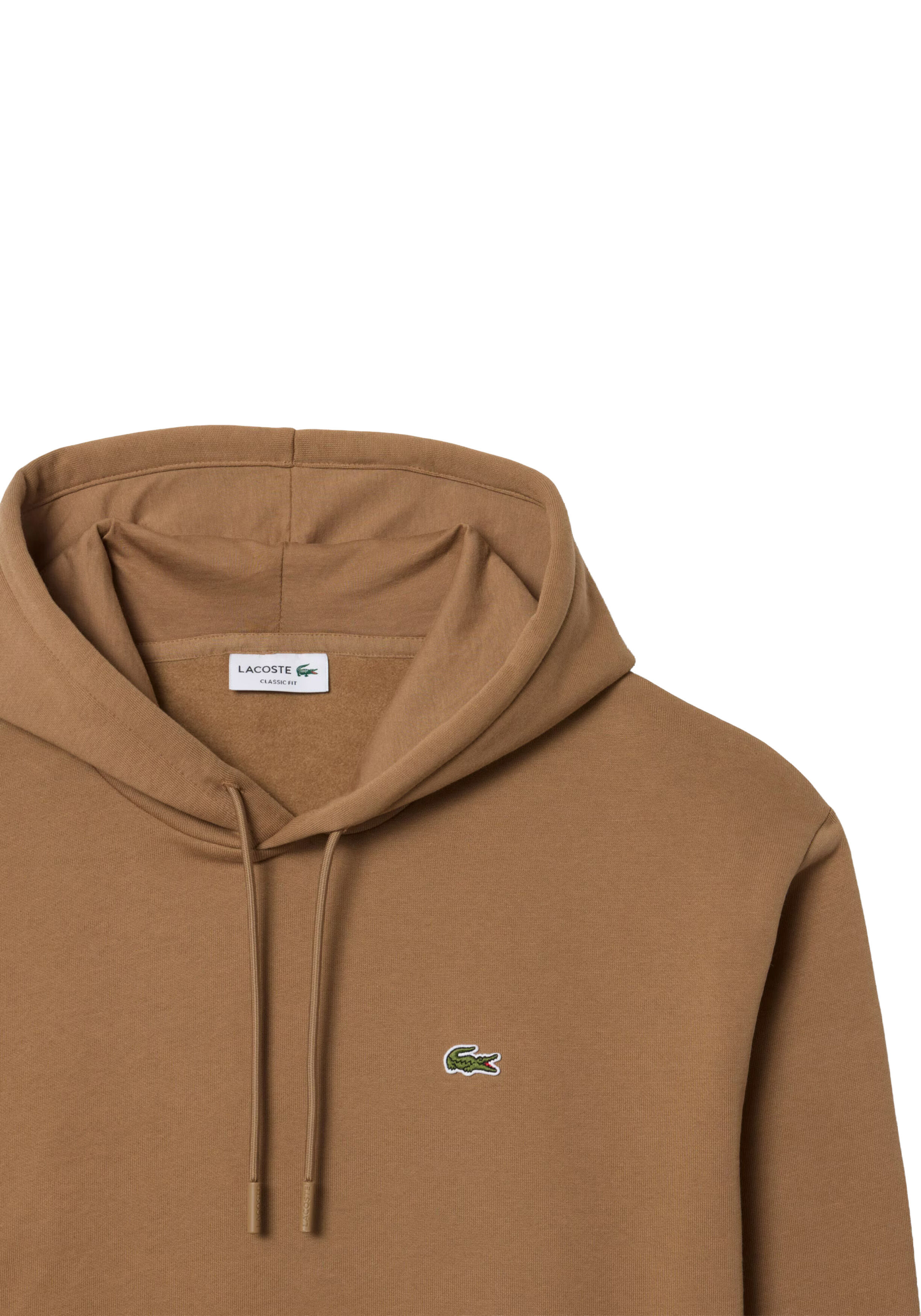 Lacoste heren hoodie sweatshirt, cookie lichtbruin