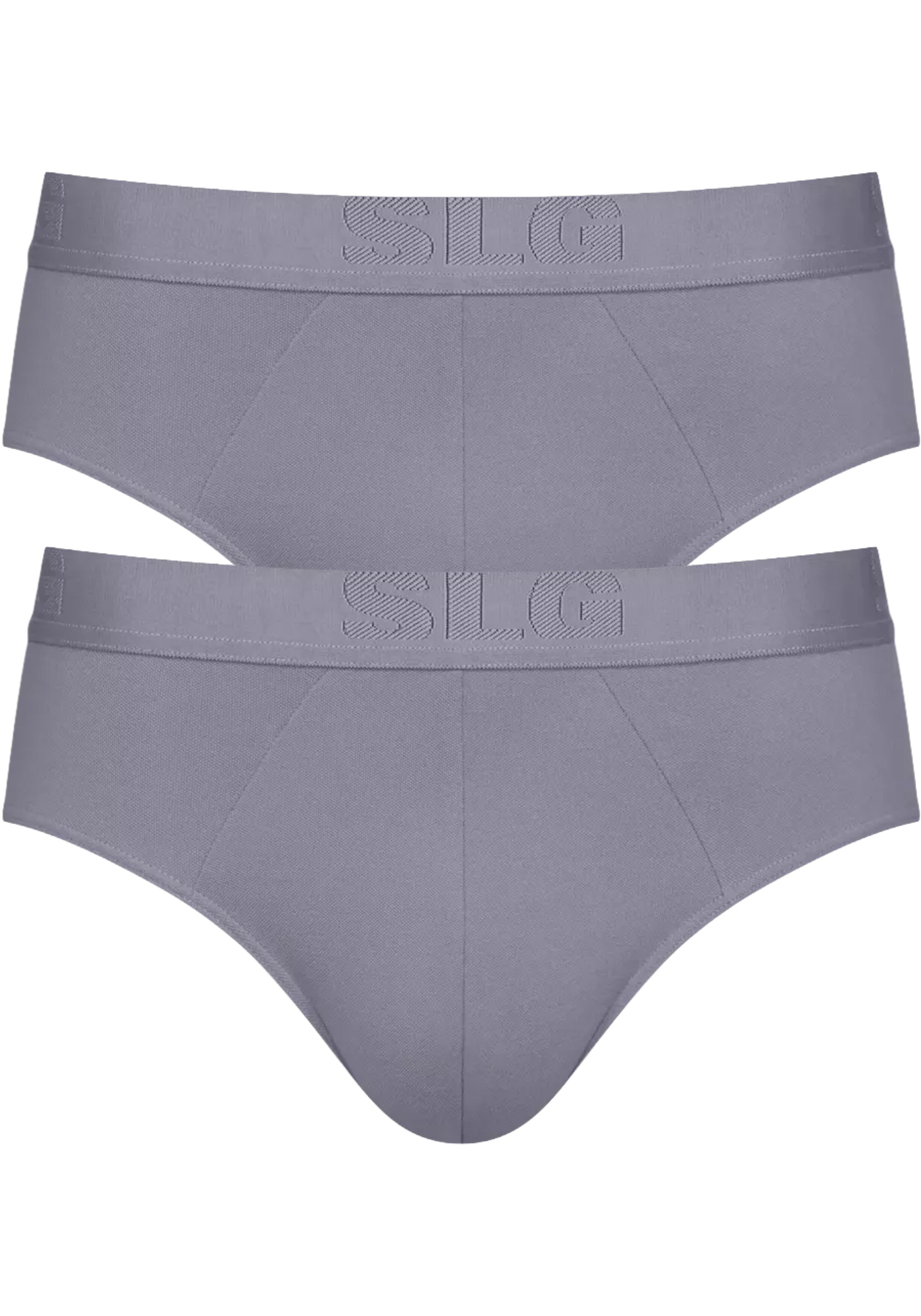 Sloggi Men SLG Base Soft Brief, heren slip (2-pack), grijsblauw