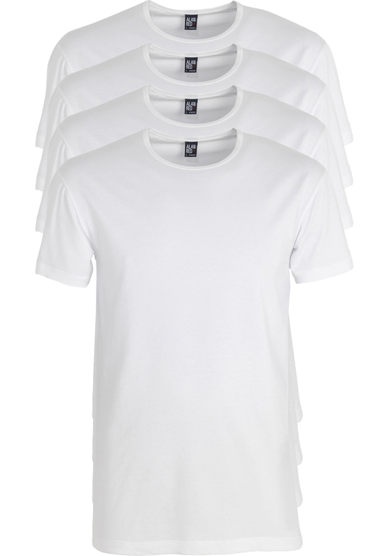 ALAN RED T-shirts Ottawa (4-pack), O-hals stretch, wit ALAN RED T-shirts Ottawa (4-pack), O-hals stretch, wit