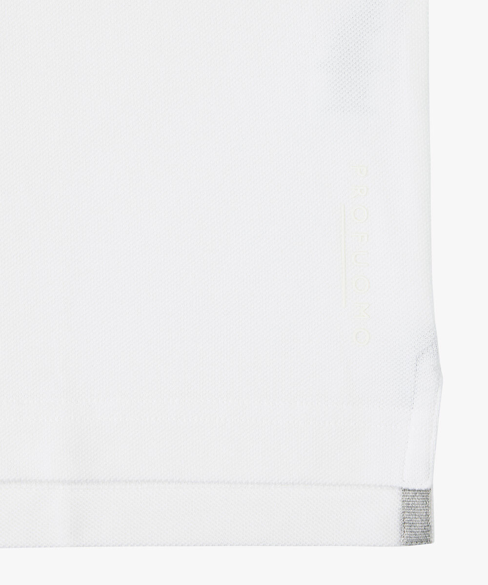 Profuomo slim fit heren polo, wit
