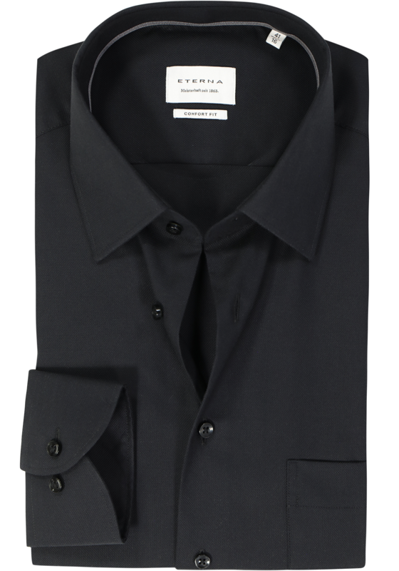 ETERNA comfort fit overhemd, natte, antraciet grijs ETERNA comfort fit overhemd, natte, antraciet grijs