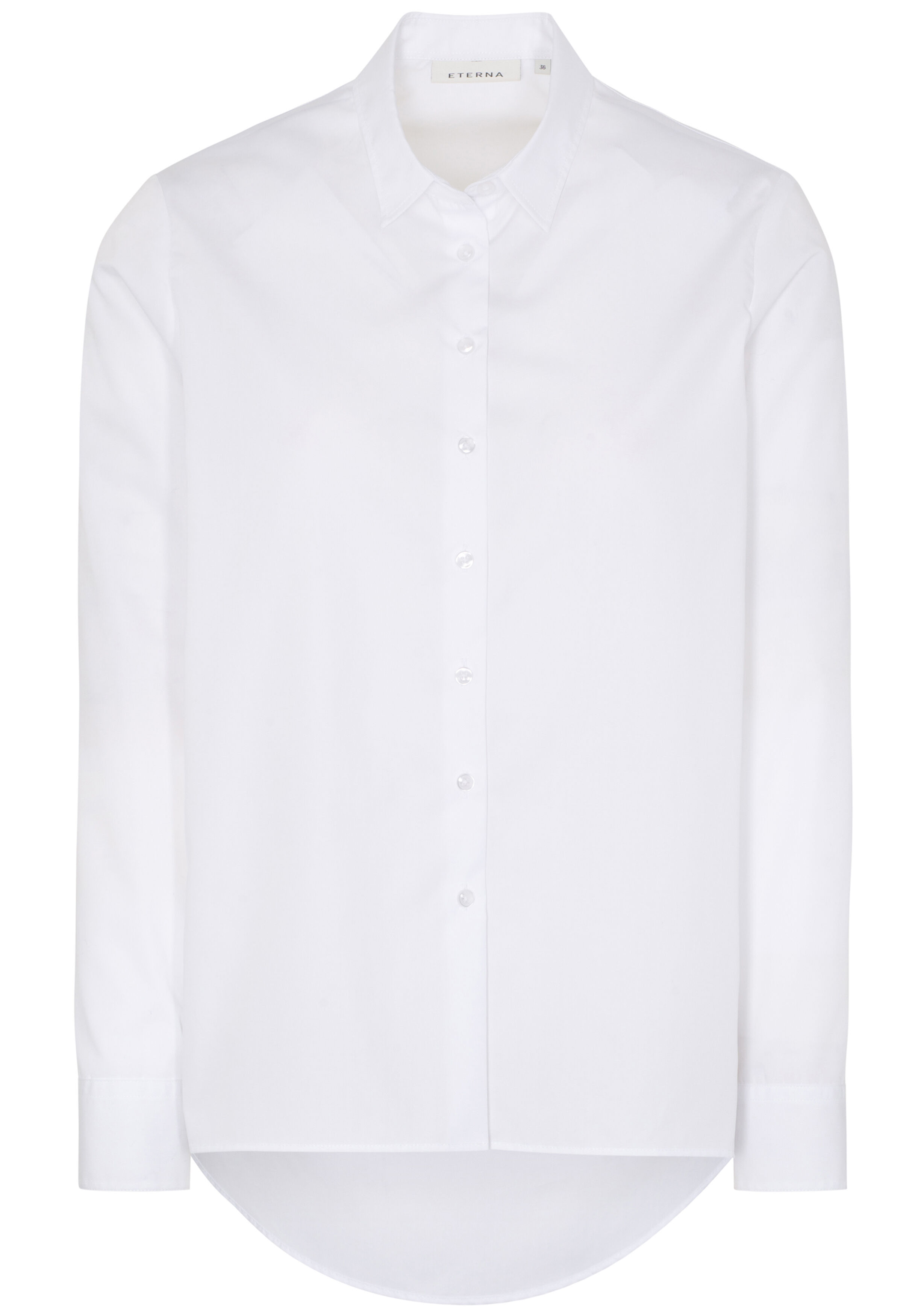 ETERNA dames blouse modern classic, wijder en langer model, wit