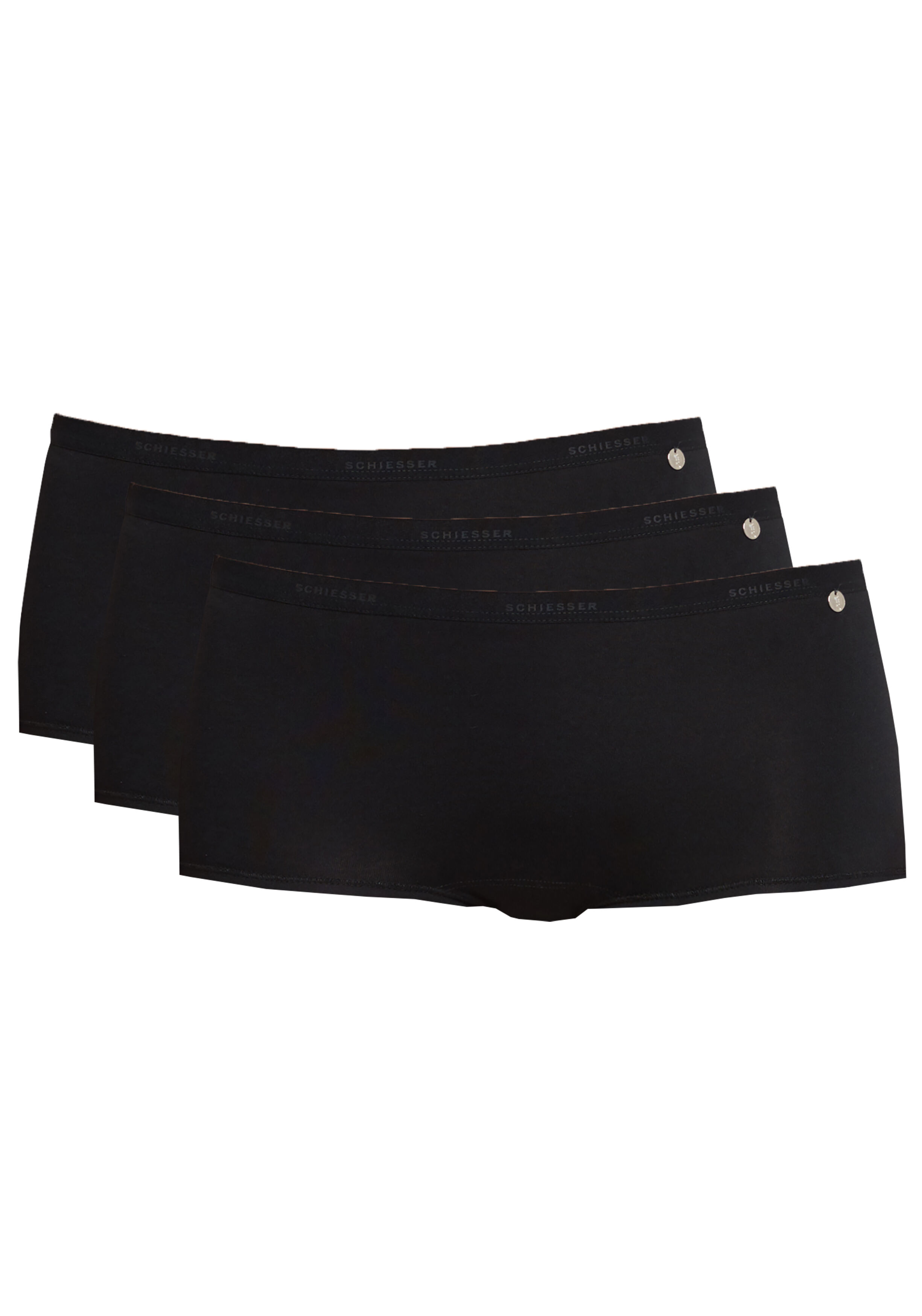 SCHIESSER 95/5 dames shorts (3-pack), zwart