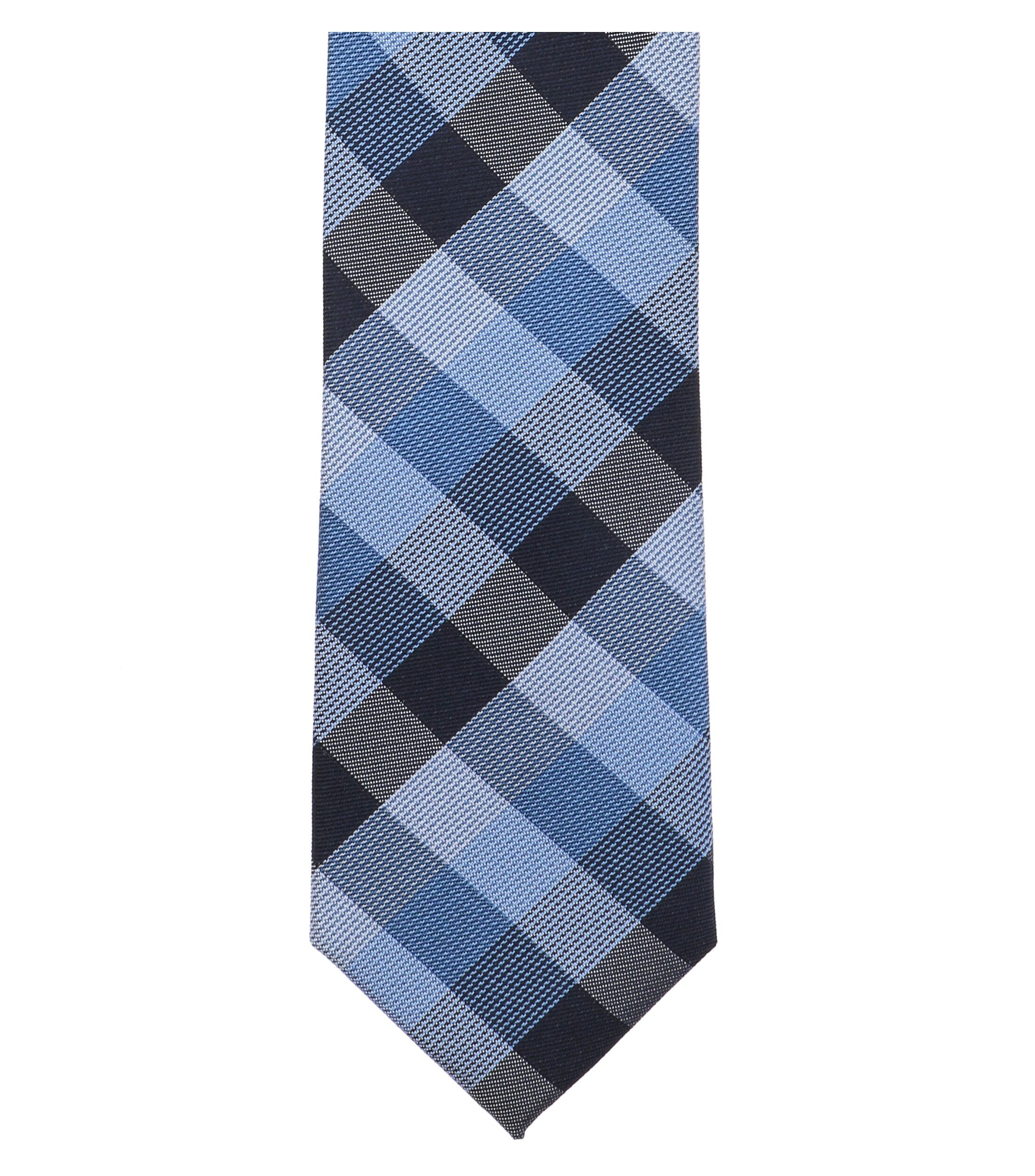 VENTI stropdas, blauw, lichtblauw, donkerblauw, grijs geruit