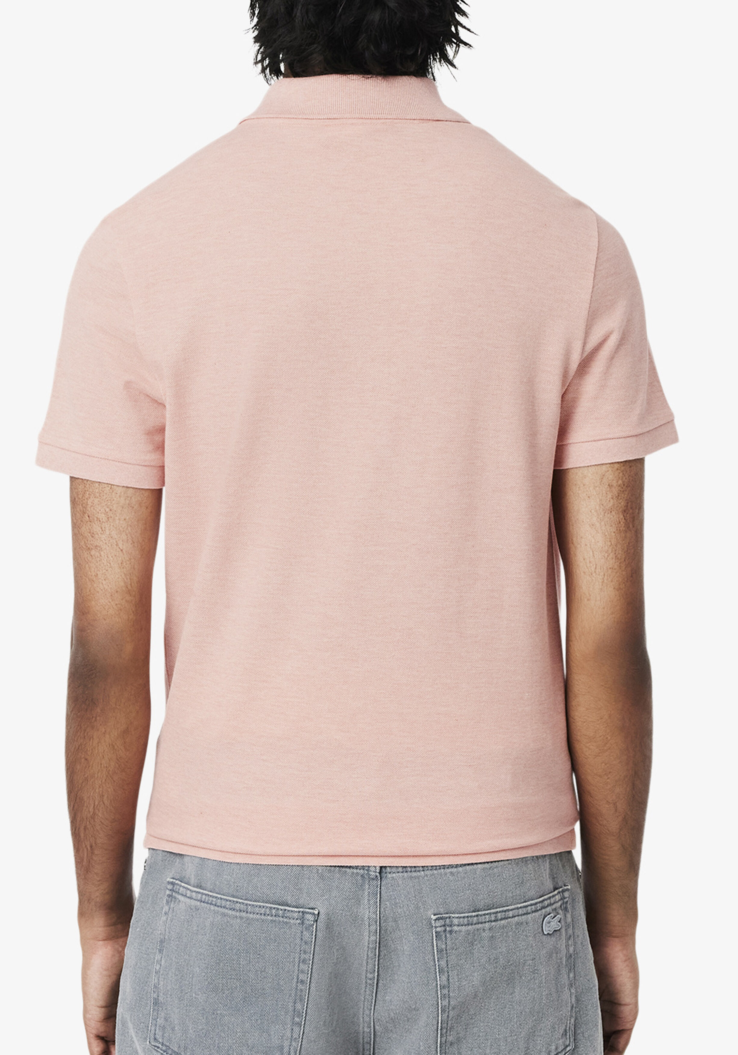 Lacoste Slim Fit polo, roze melange