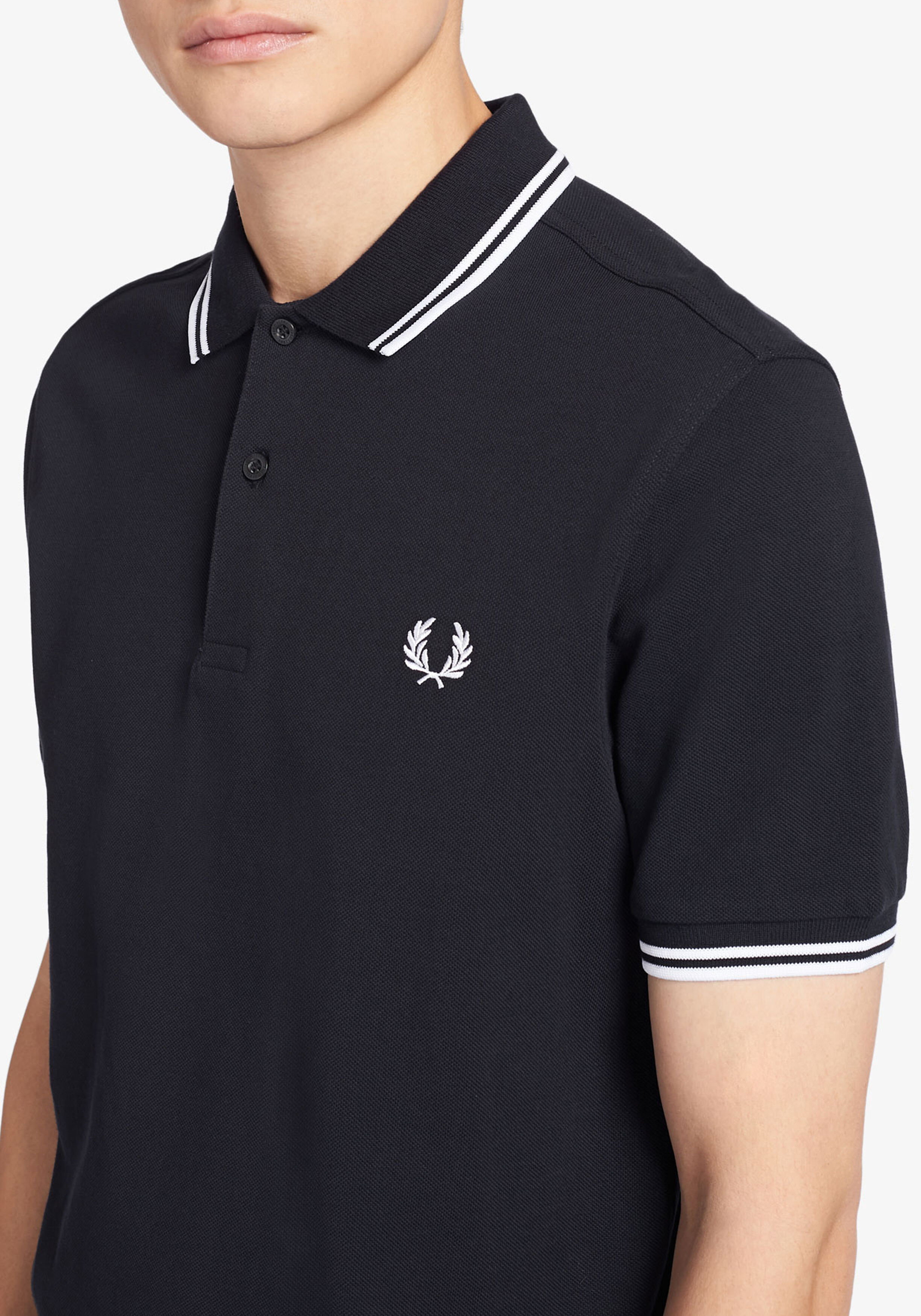 Fred Perry M3600 polo twin tipped shirt, heren polo Navy / White / White 