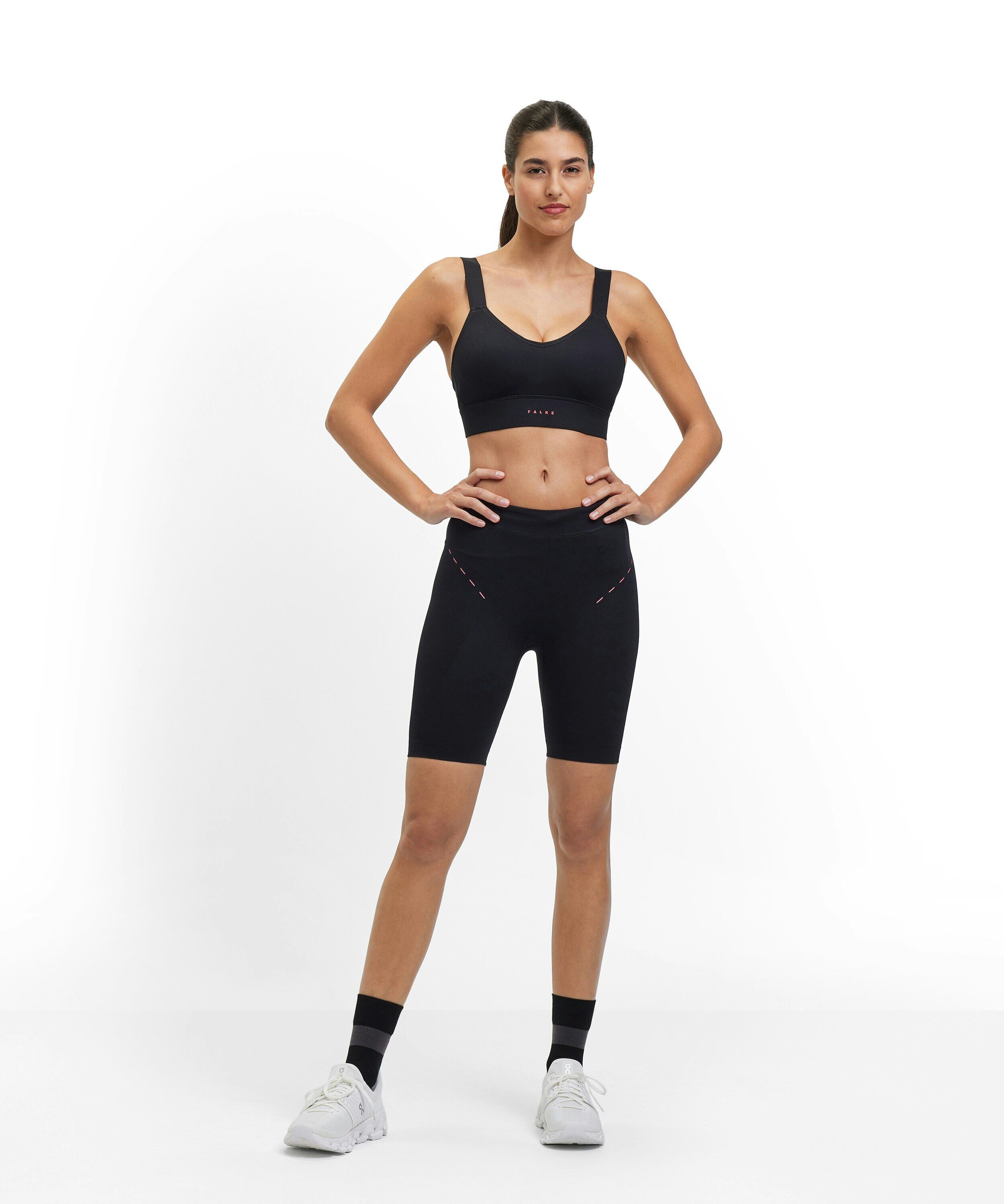 FALKE dames training sportbeha, zwart (black)